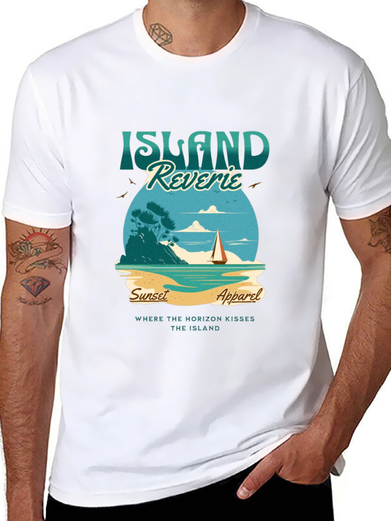 Island Reverie Graphic Tee - Sunset Apparel