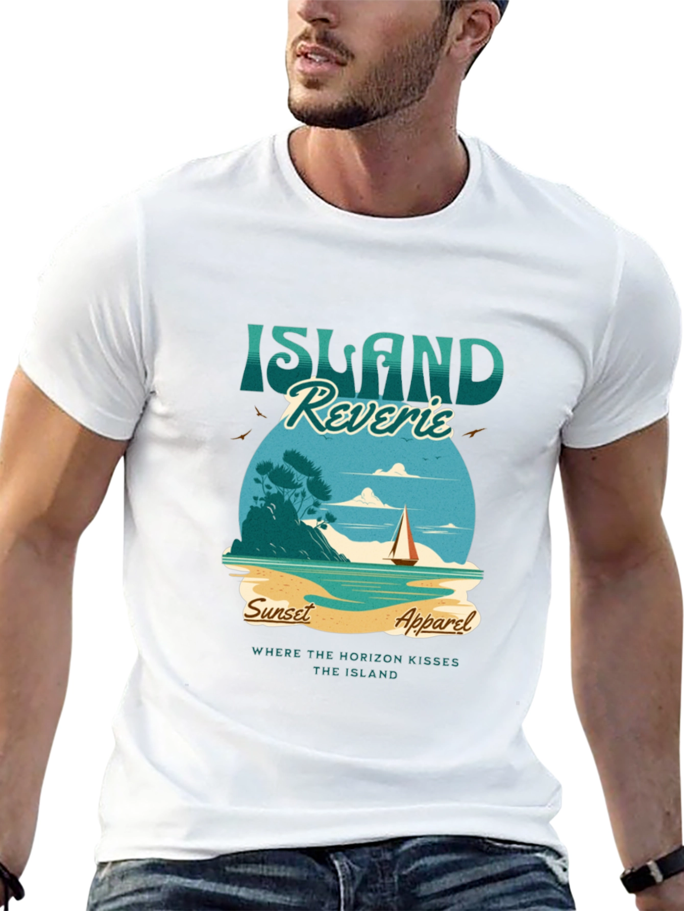 Island Reverie Graphic Tee - Sunset Apparel