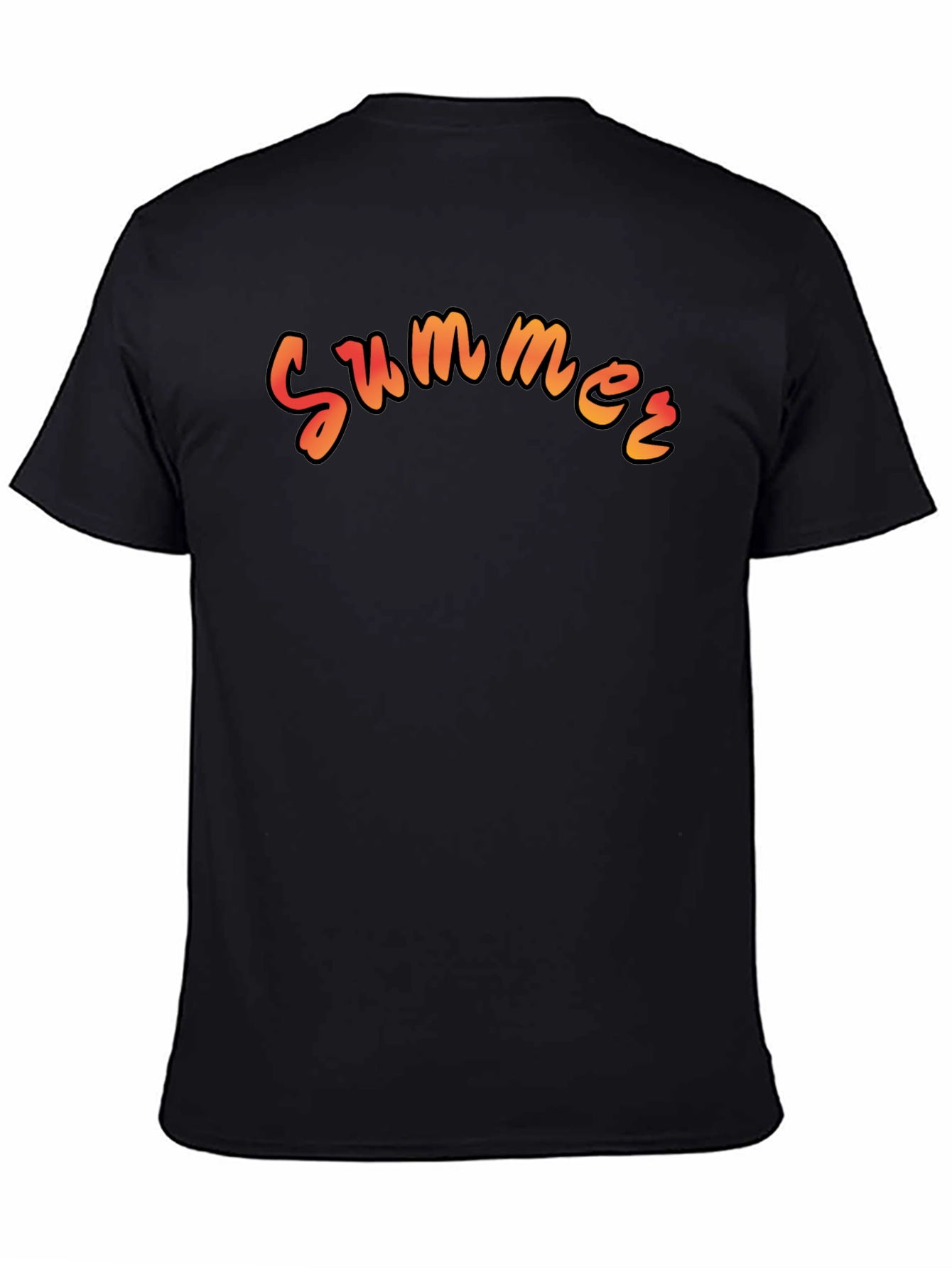 Summer Graphic Black T-Shirt