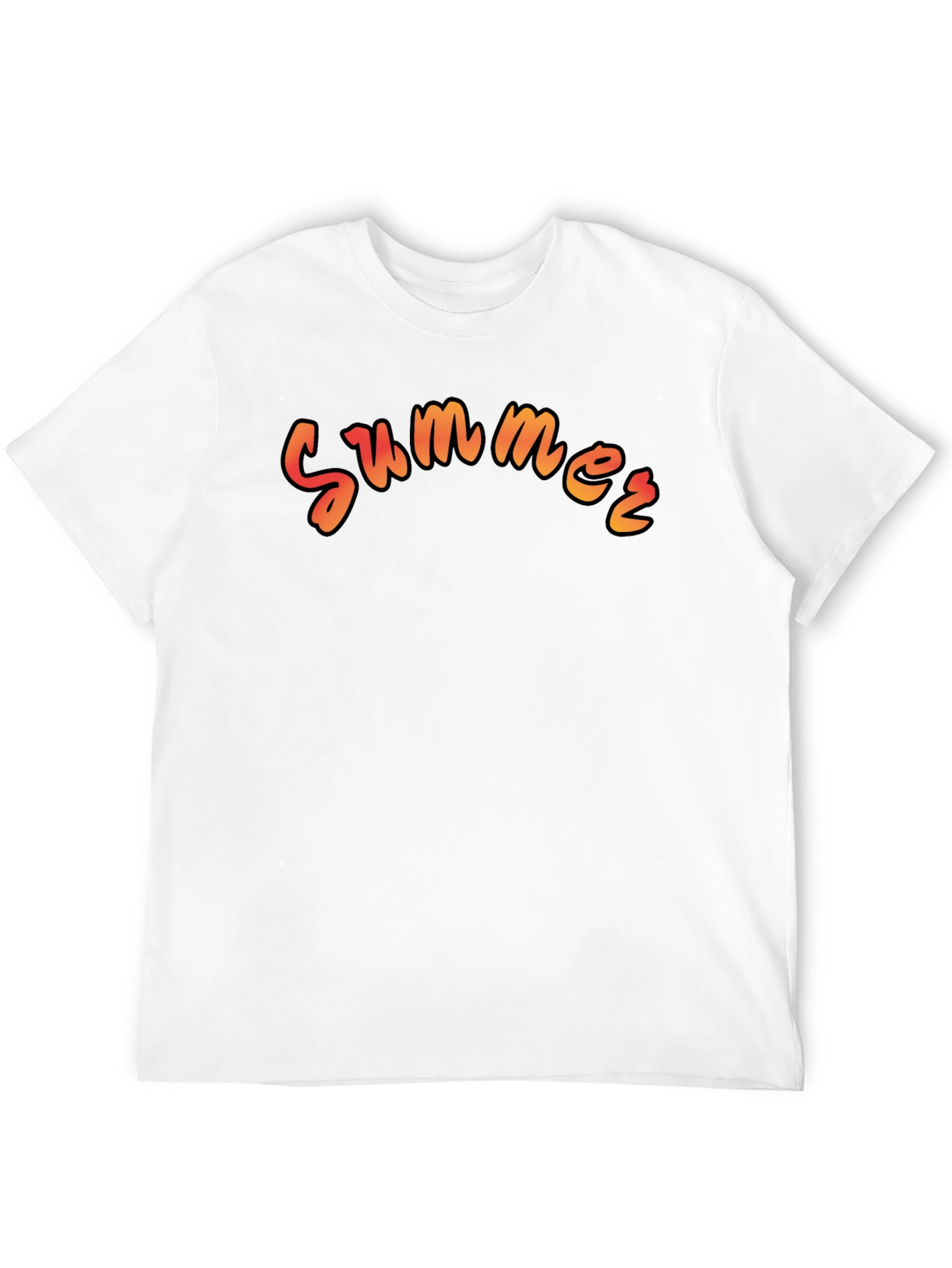 Summer Graphic Black T-Shirt