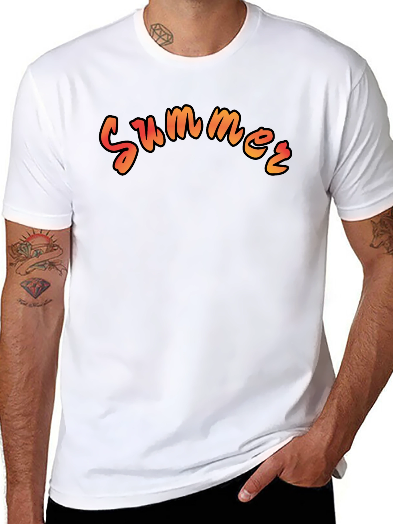 Summer Graphic Black T-Shirt