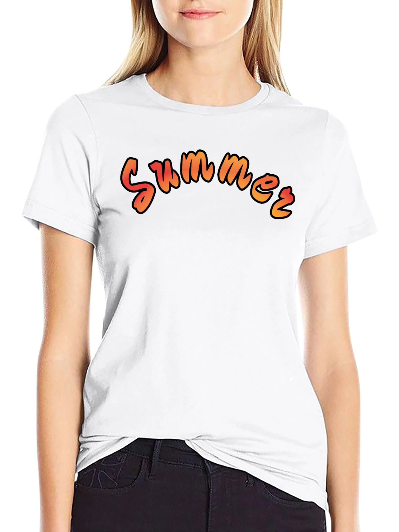 Summer Graphic Black T-Shirt
