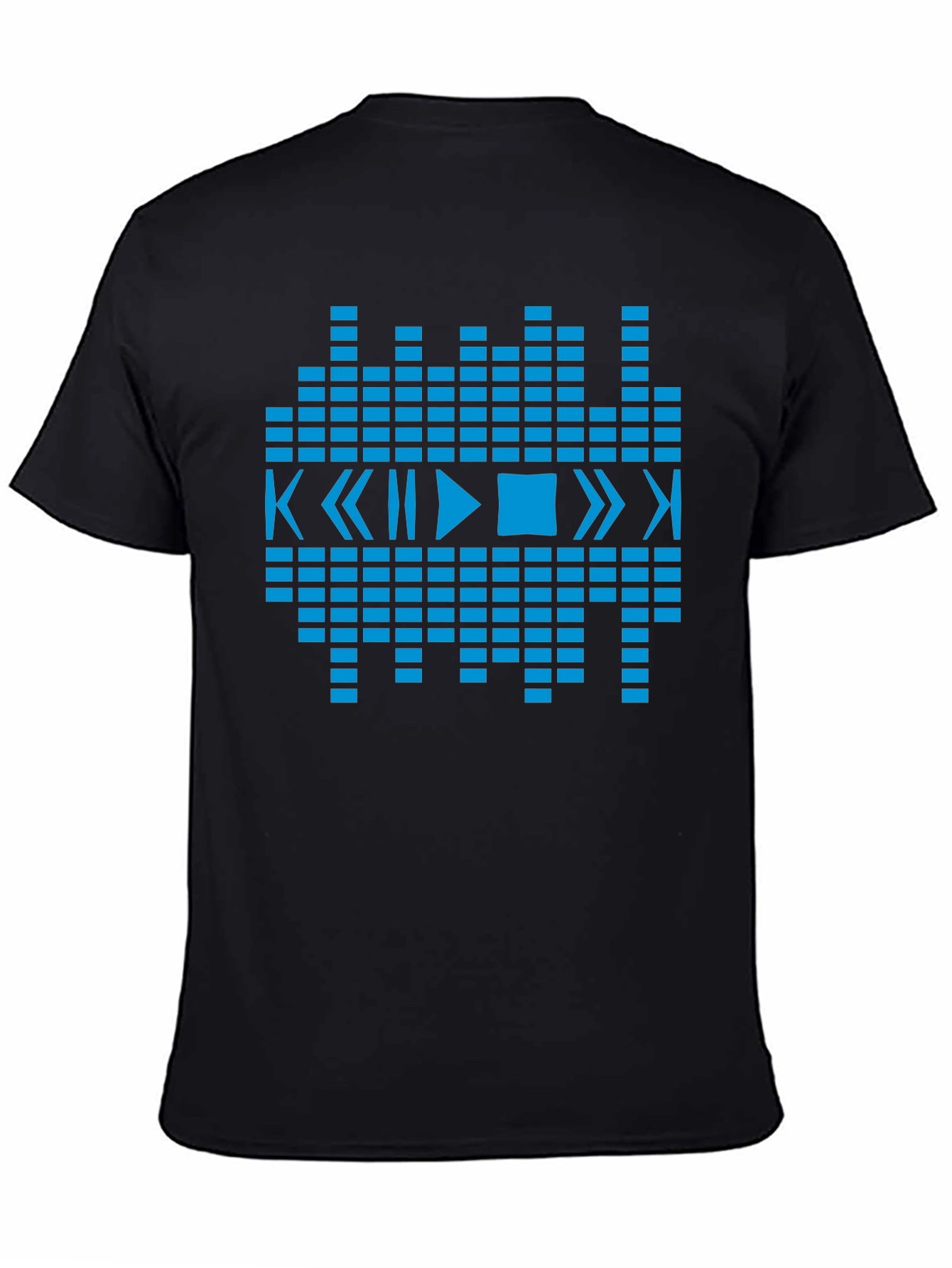 Geometric Music Graphic Tee - Black