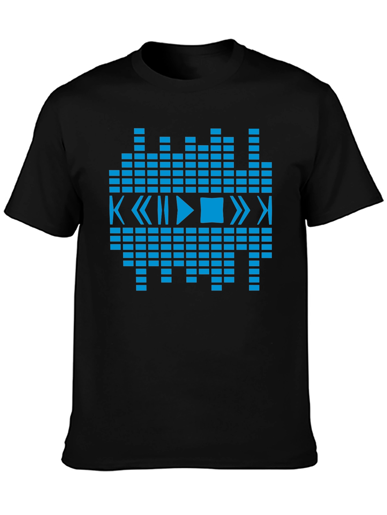 Geometric Music Graphic Tee - Black