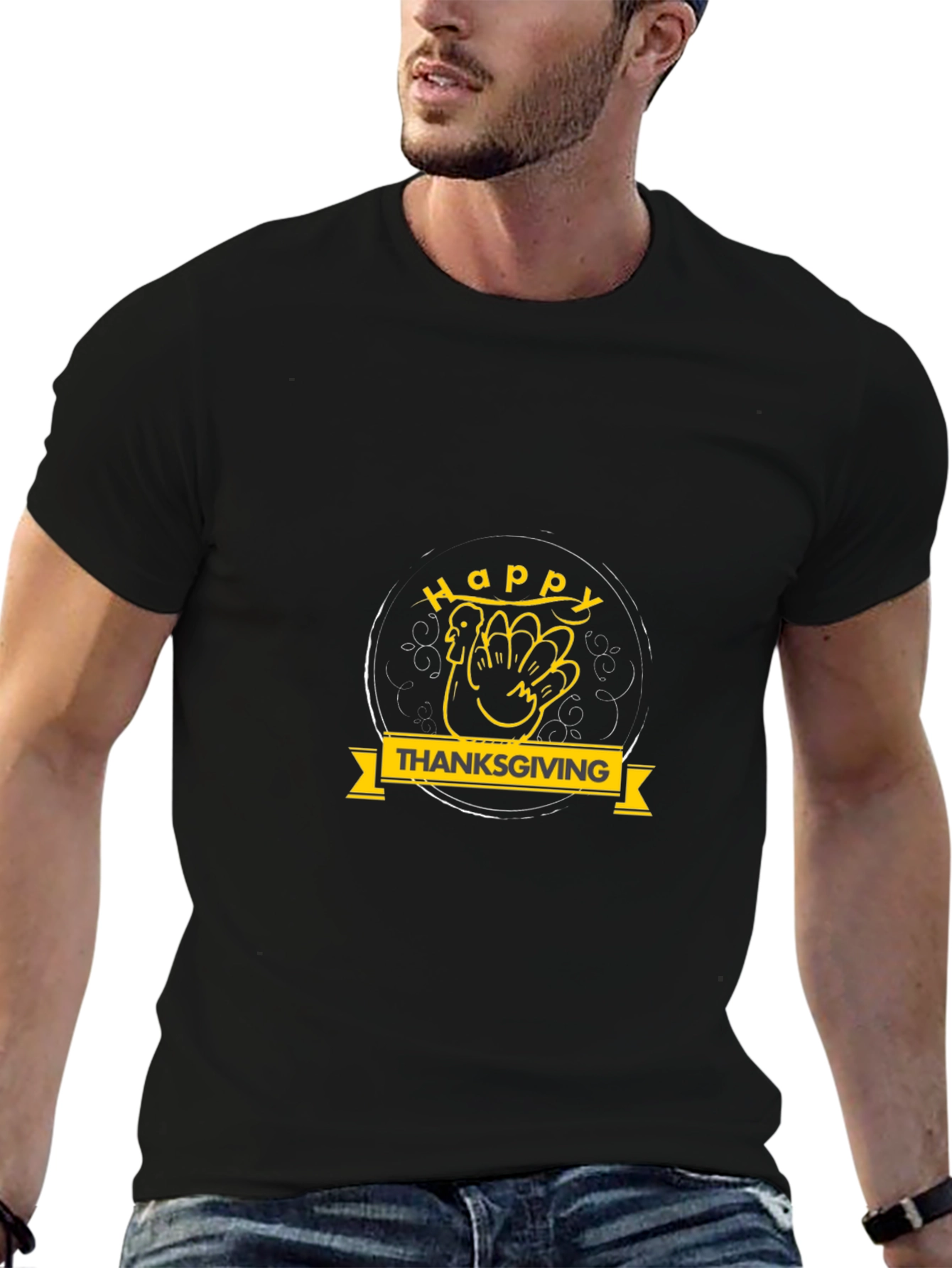 Happy Thanksgiving Turkey Hand T-Shirt