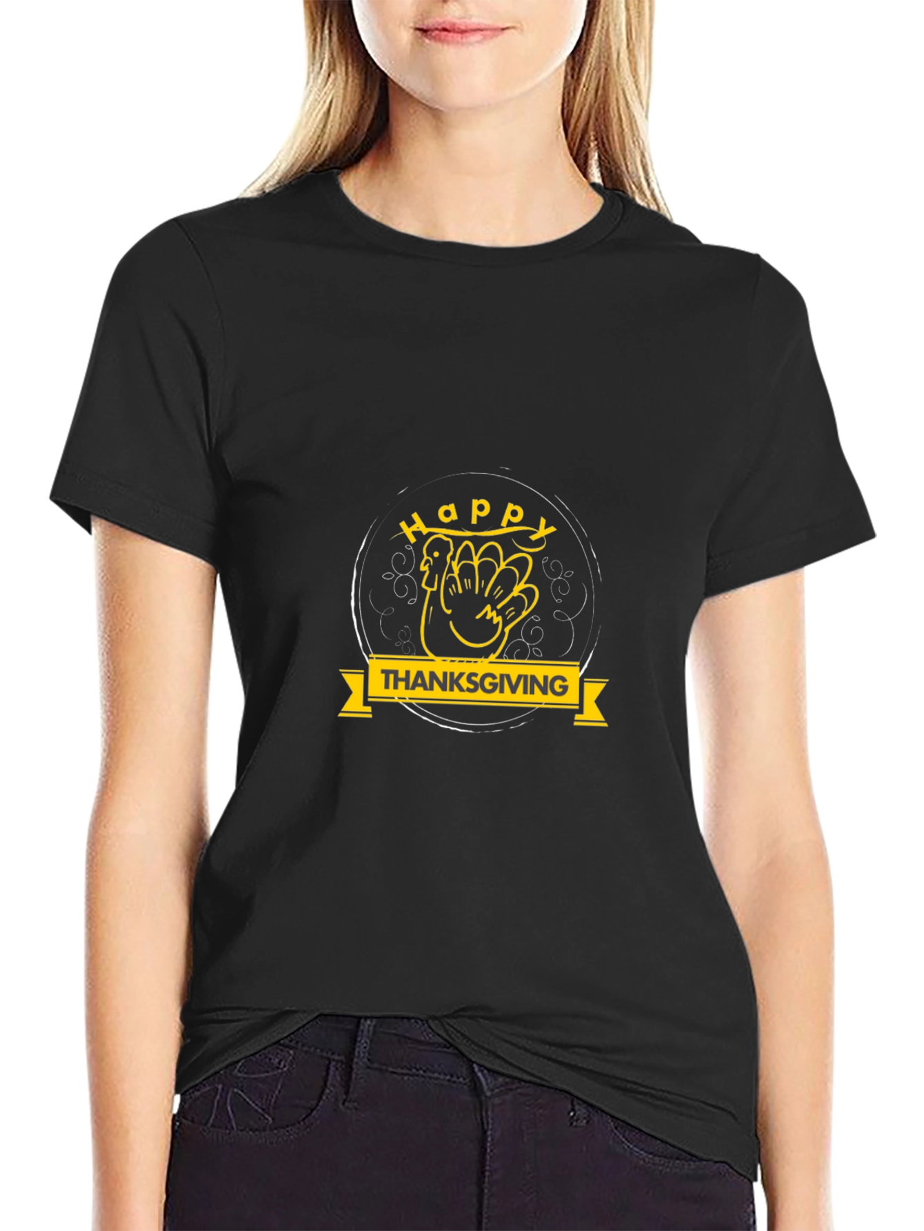 Happy Thanksgiving Turkey Hand T-Shirt