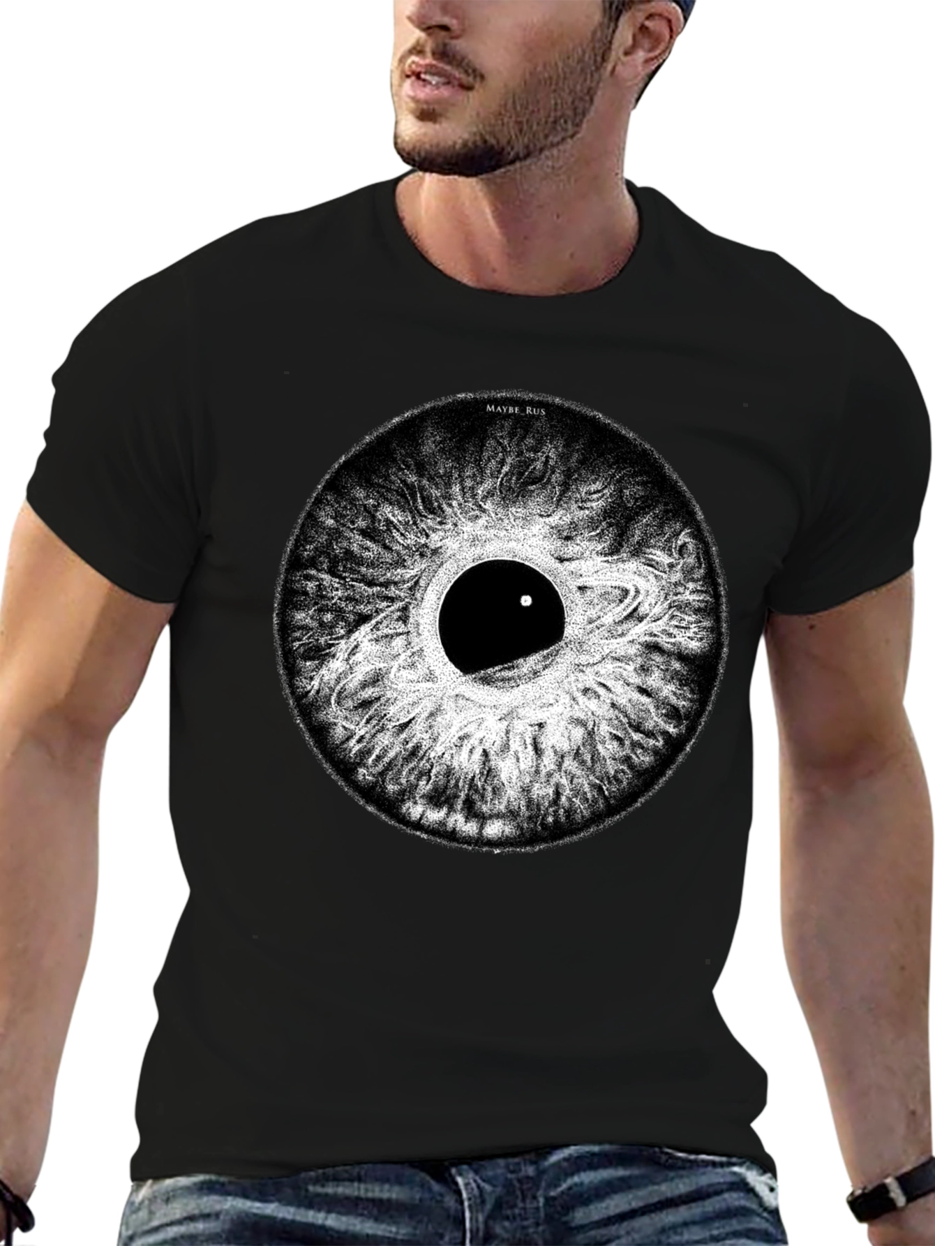 Eye Graphic T-Shirt - Unique Saturn Design