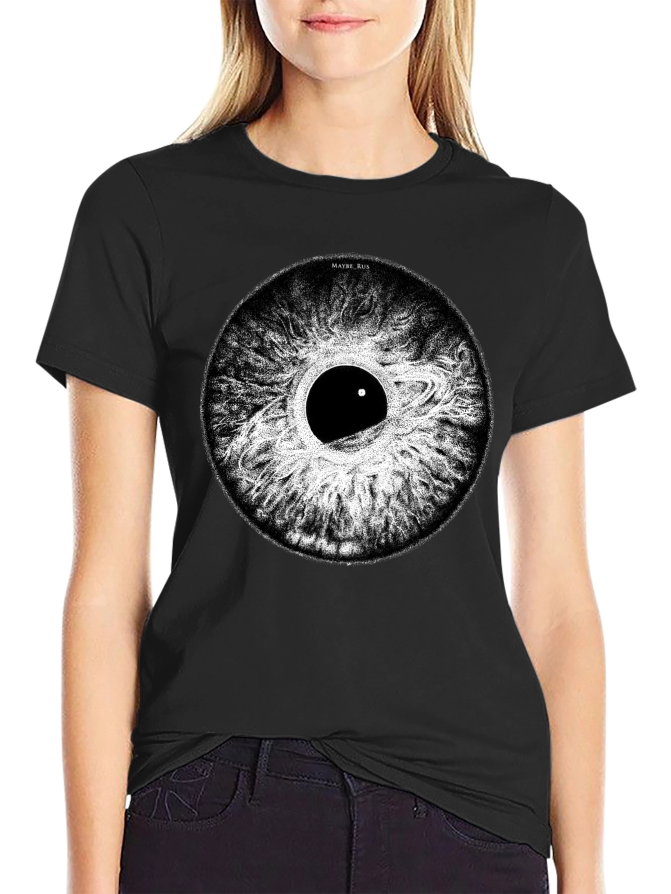 Eye Graphic T-Shirt - Unique Saturn Design