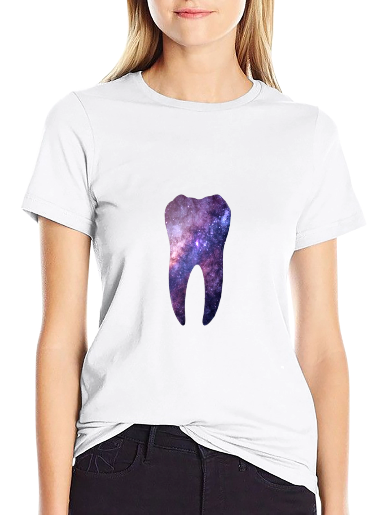 Galaxy Tooth Graphic Tee - Black