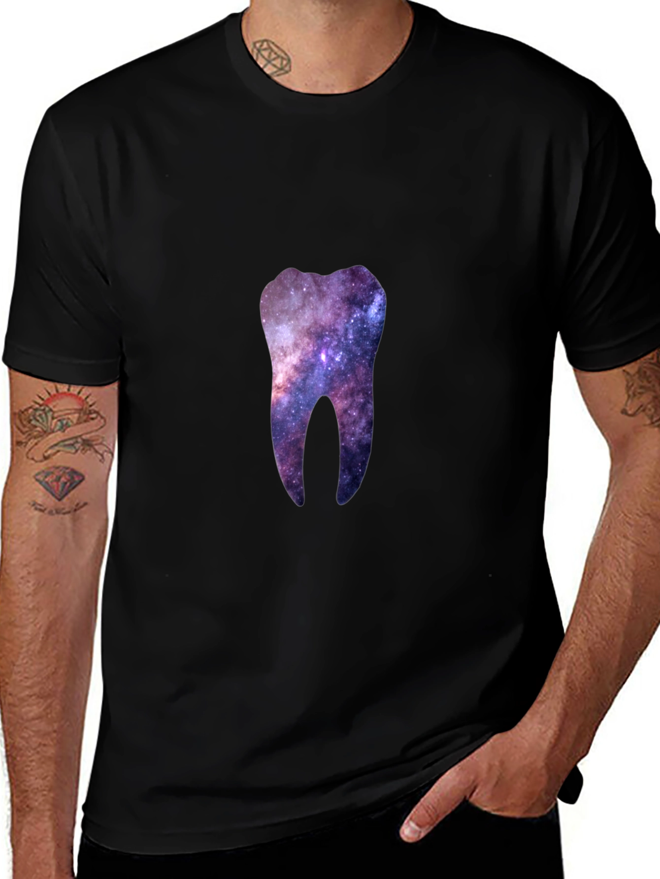 Galaxy Tooth Graphic Tee - Black