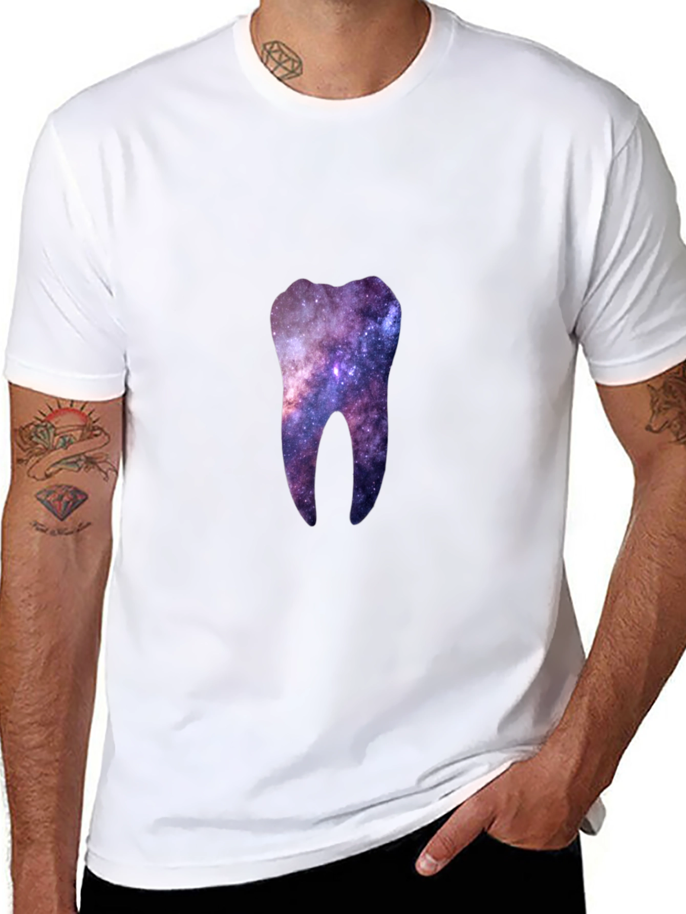 Galaxy Tooth Graphic Tee - Black