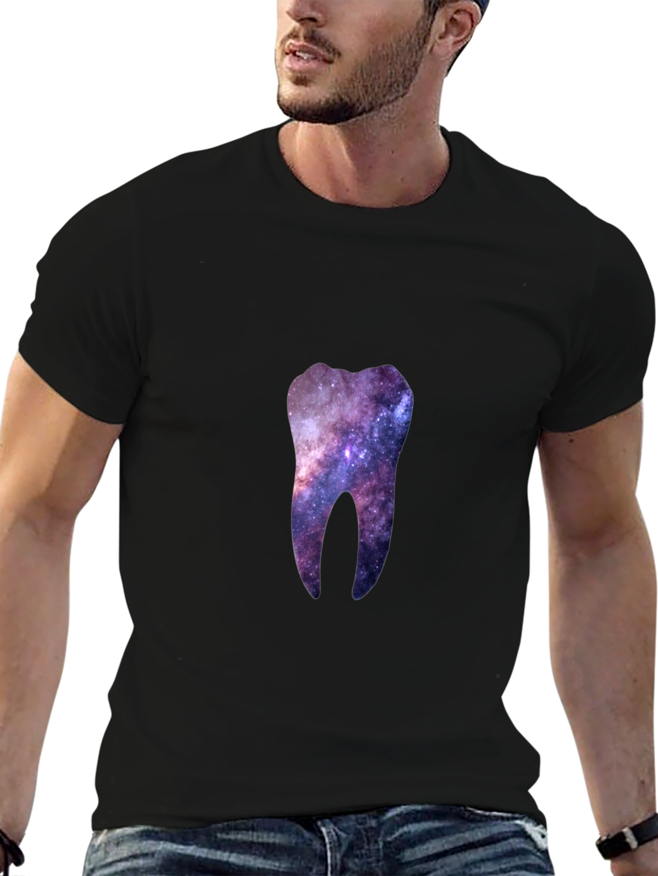 Galaxy Tooth Graphic Tee - Black