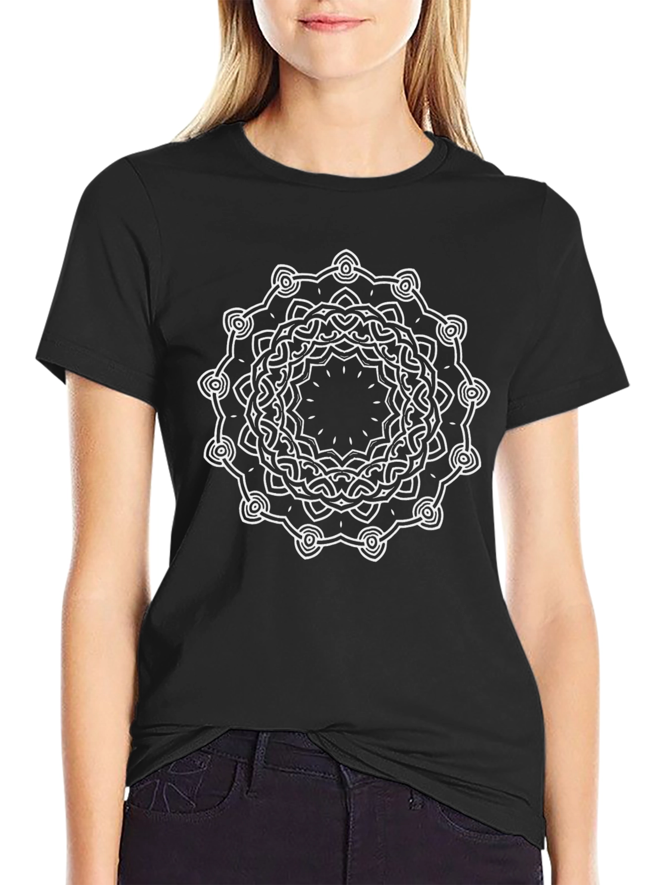 Mandala Graphic Black T-Shirt