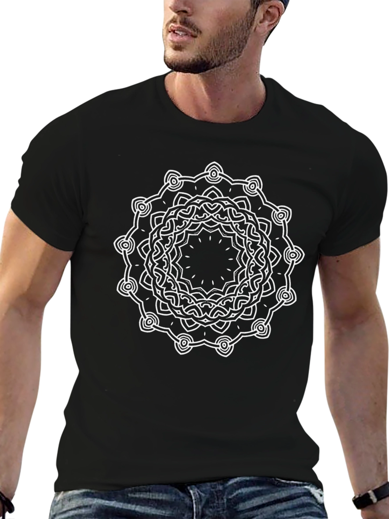 Mandala Graphic Black T-Shirt