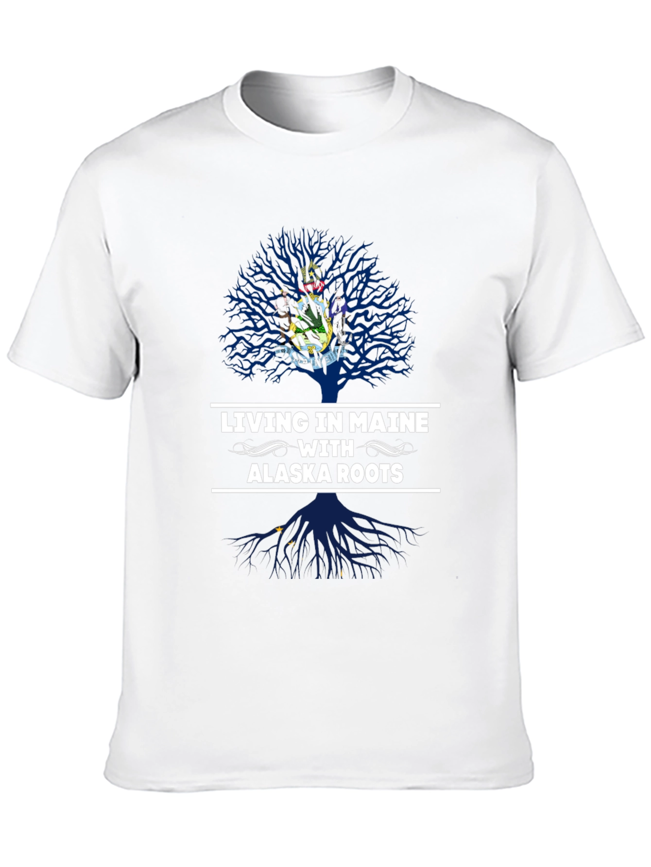 Maine & Alaska Roots Tree T-Shirt