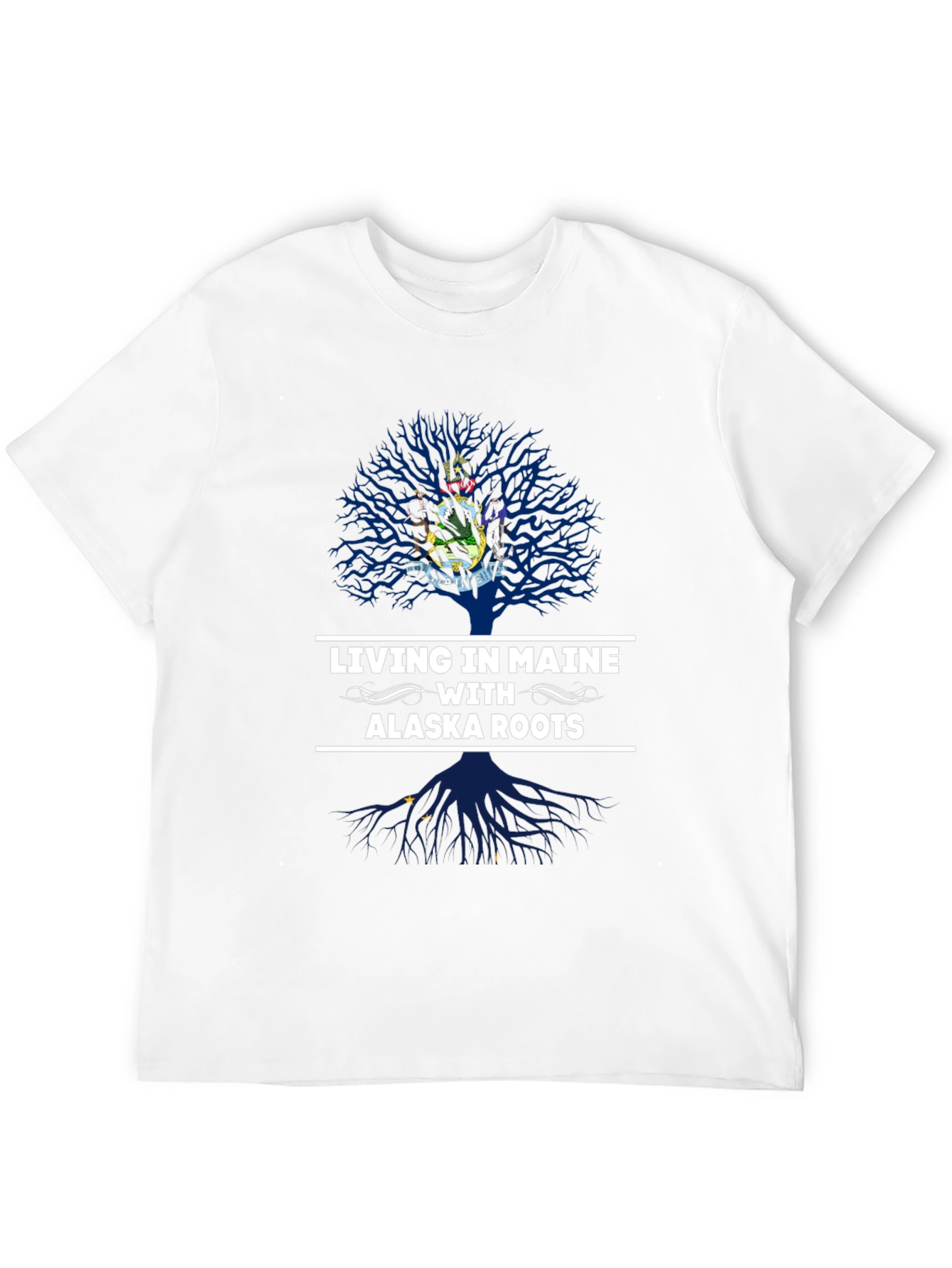 Maine & Alaska Roots Tree T-Shirt