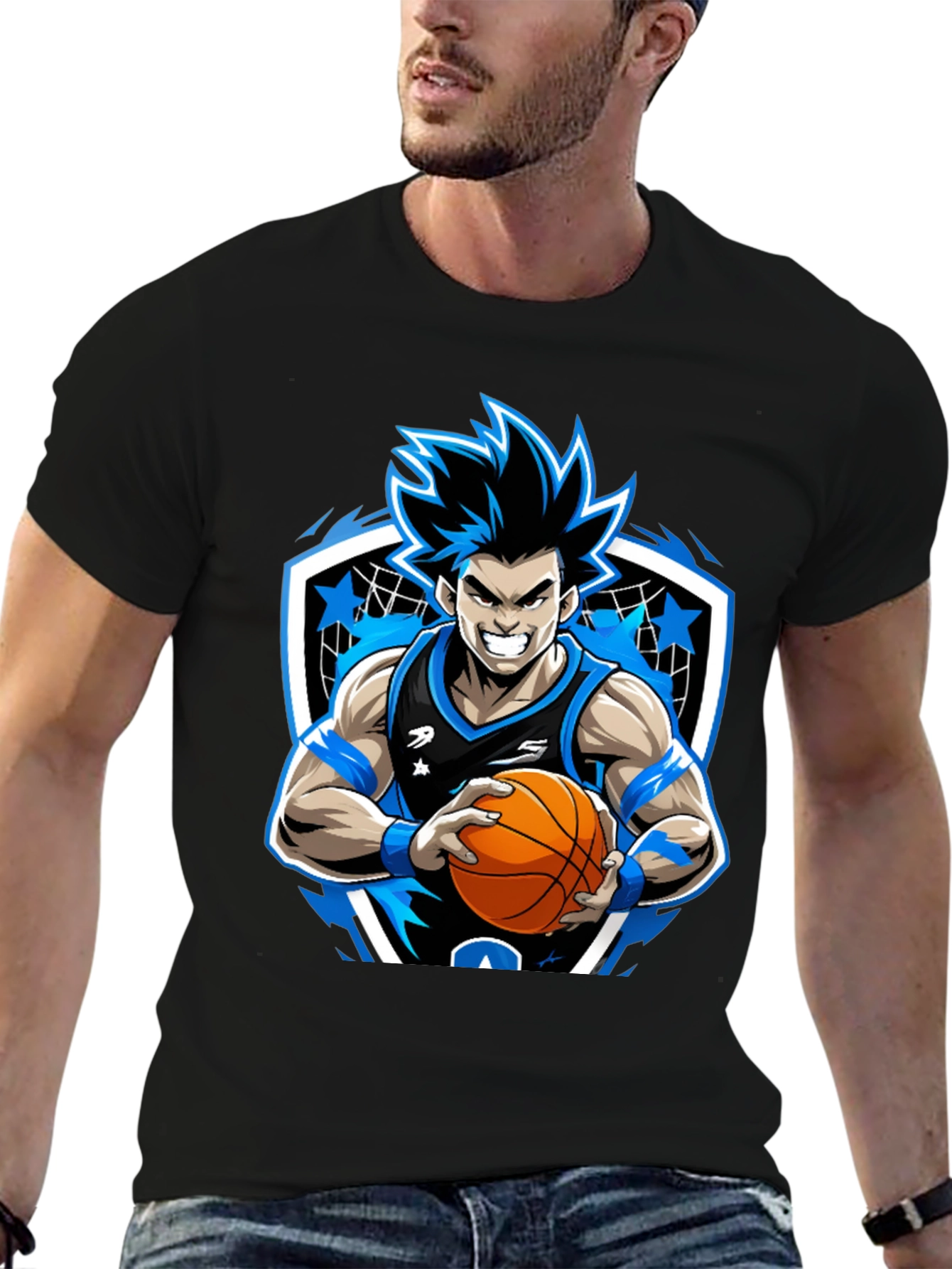 Anime Basketball Player Graphic Tee