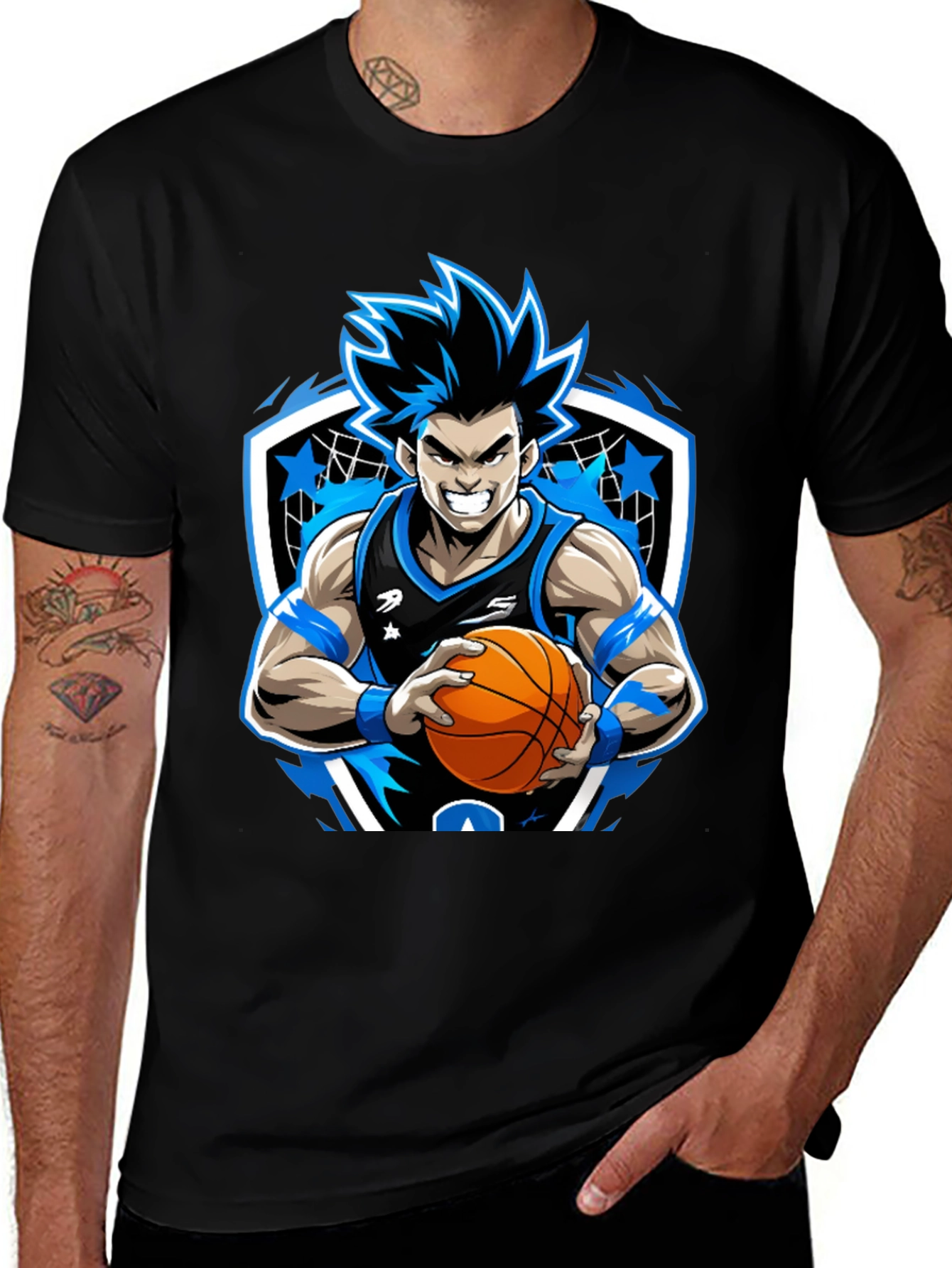 Anime Basketball Player Graphic Tee