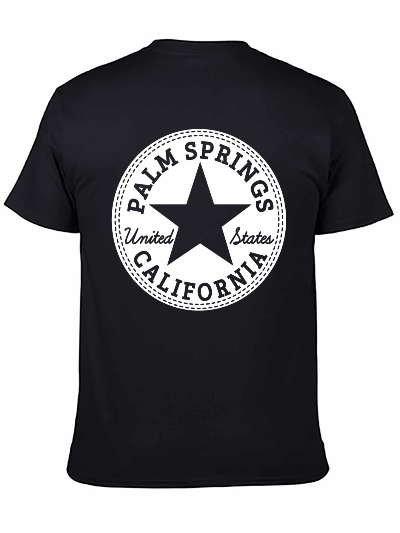 Palm Springs California Black Graphic Tee