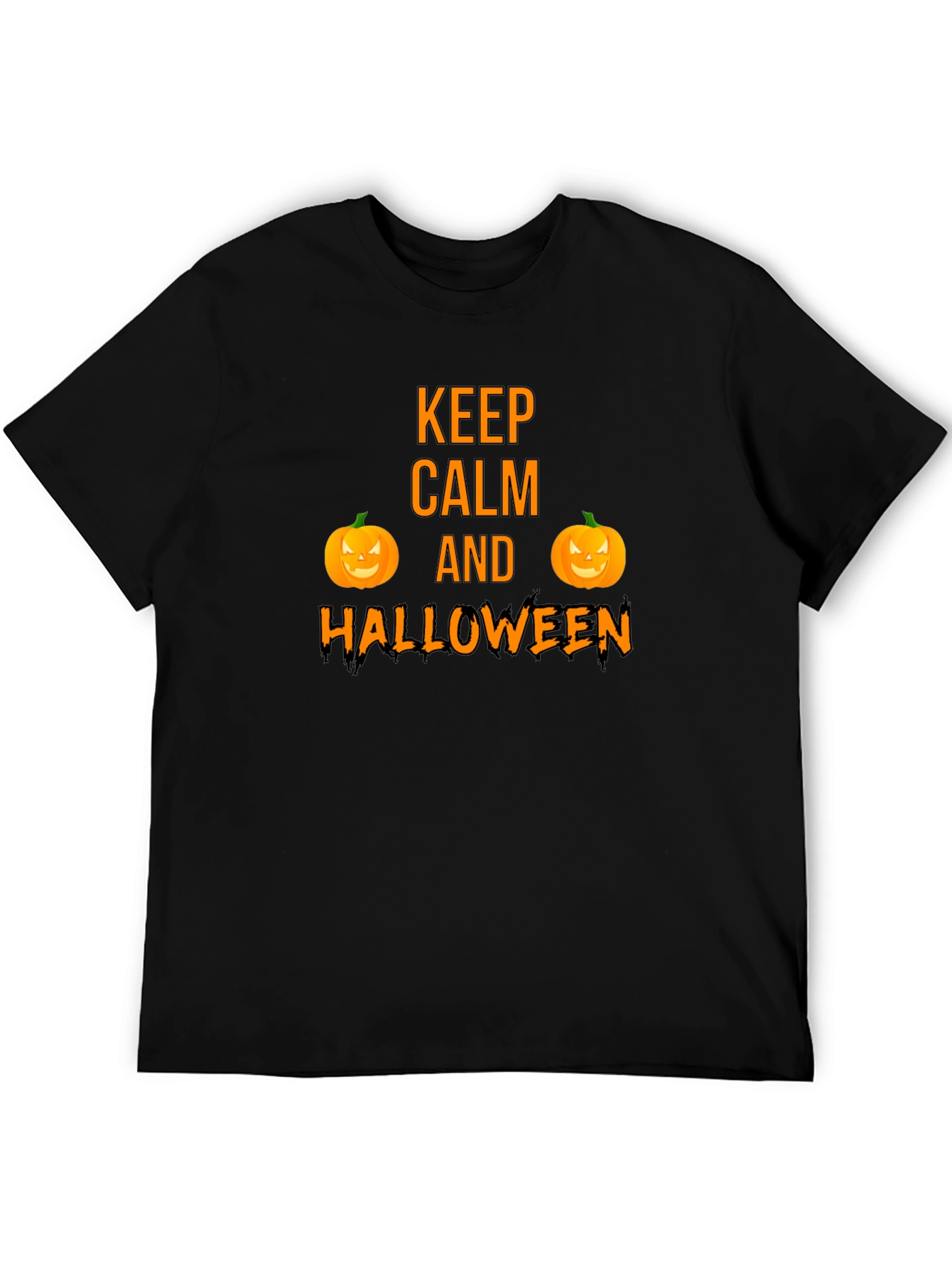 Keep Calm Halloween T-Shirt Funny Pumpkin Graphic Tee