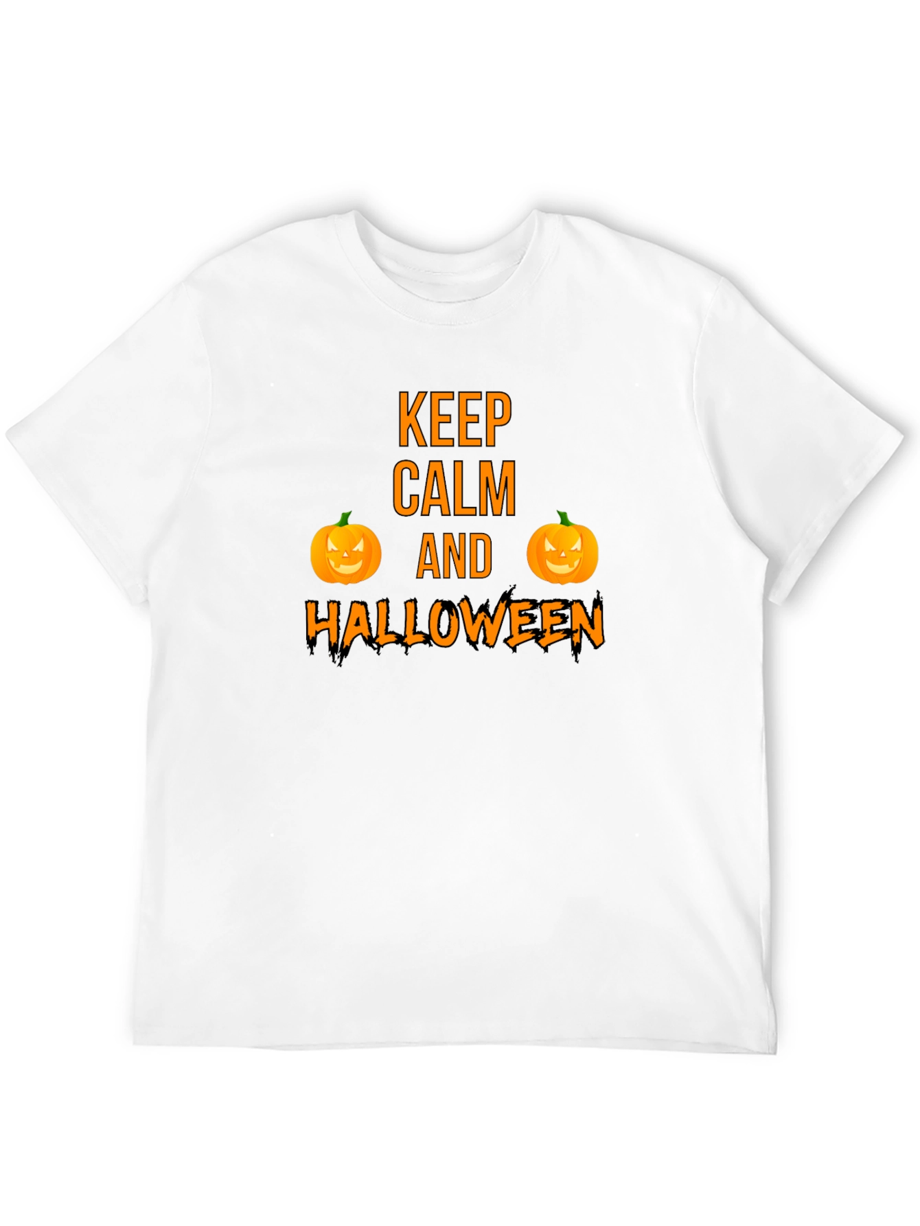 Keep Calm Halloween T-Shirt Funny Pumpkin Graphic Tee