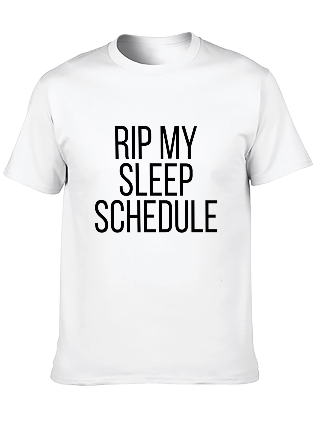RIP My Sleep Schedule Black Graphic T-Shirt