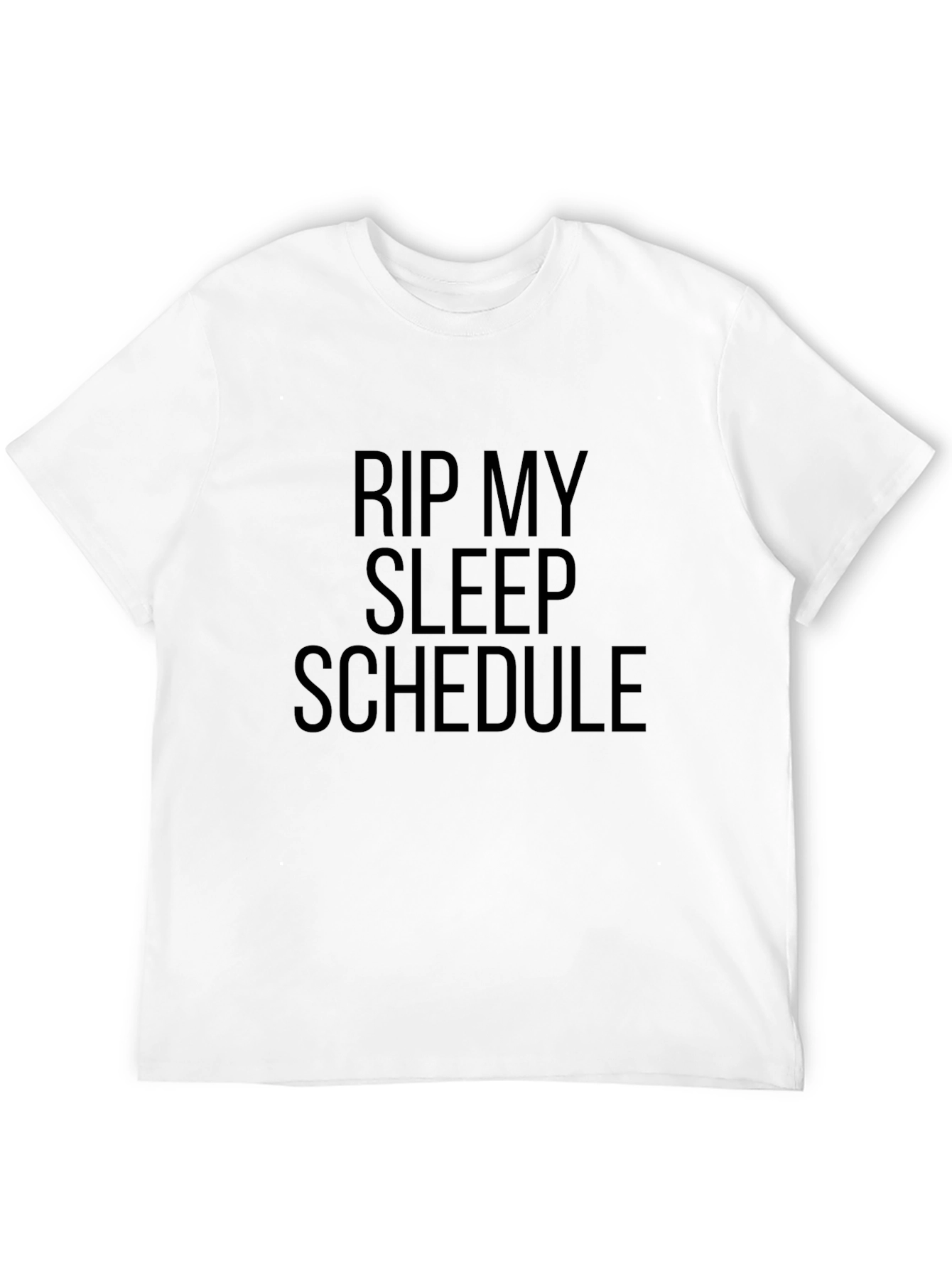 RIP My Sleep Schedule Black Graphic T-Shirt