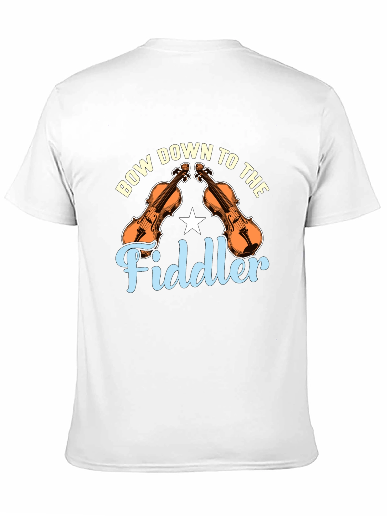 Bow Down to the Fiddler Black T-Shirt