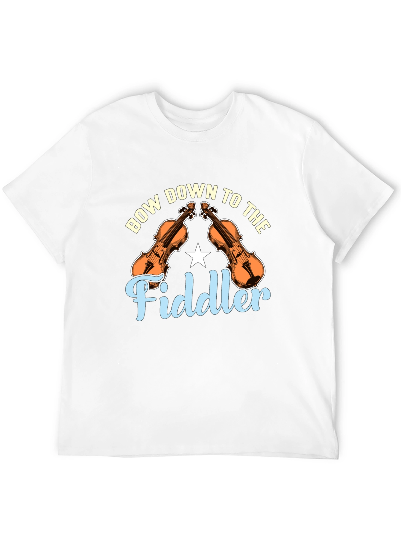 Bow Down to the Fiddler Black T-Shirt