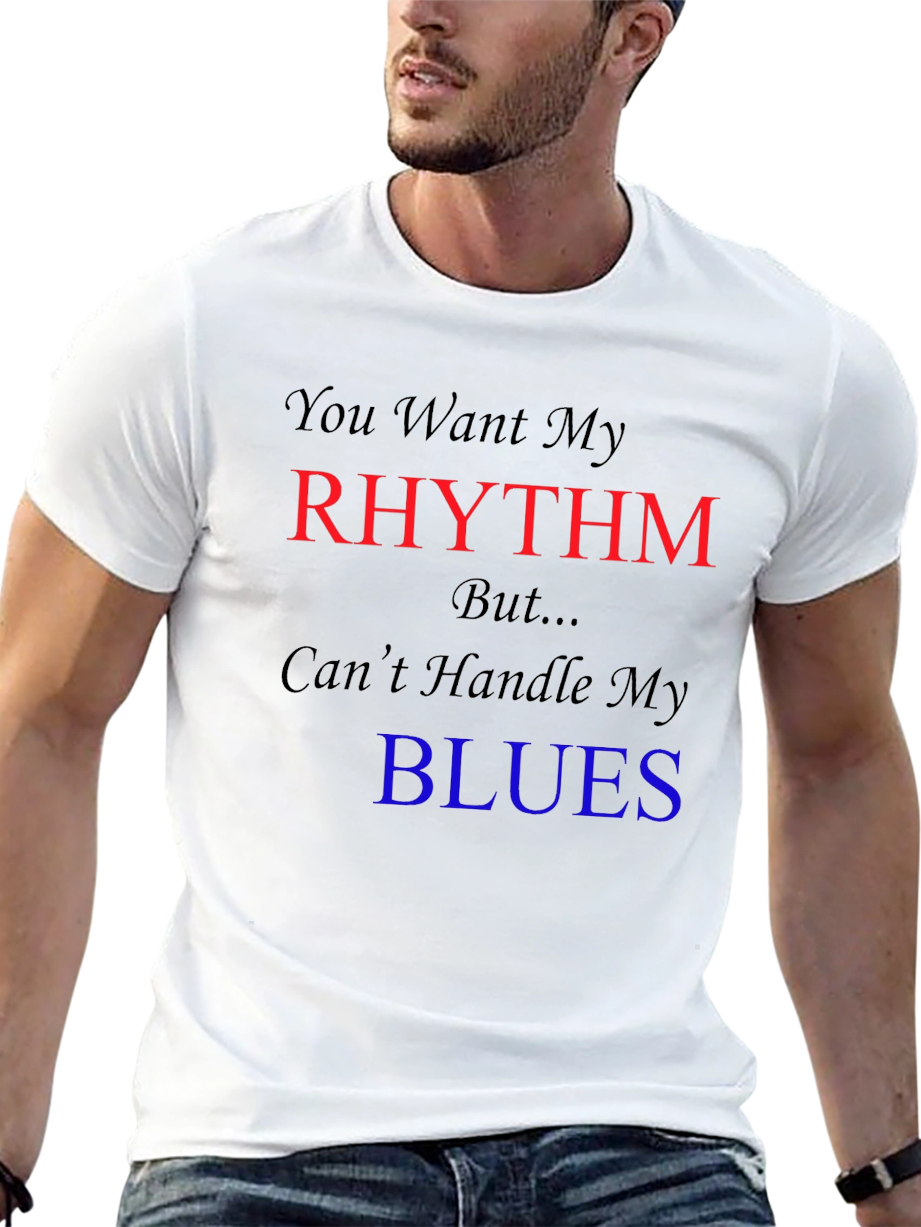 Rhythm & Blues Graphic T-Shirt - Trendy Novelty Tee