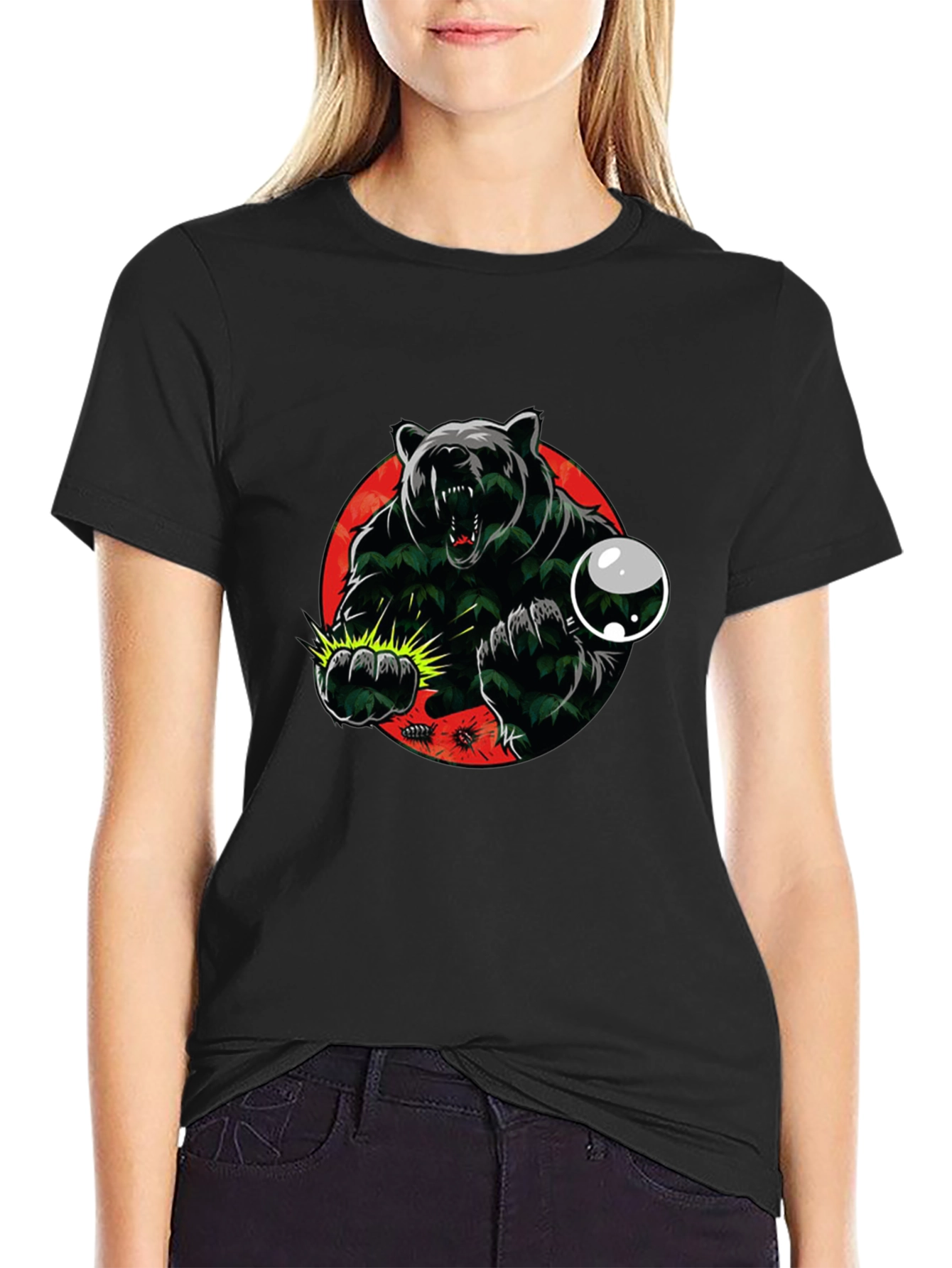 Mens Graphic Tee - Bear Attack Design