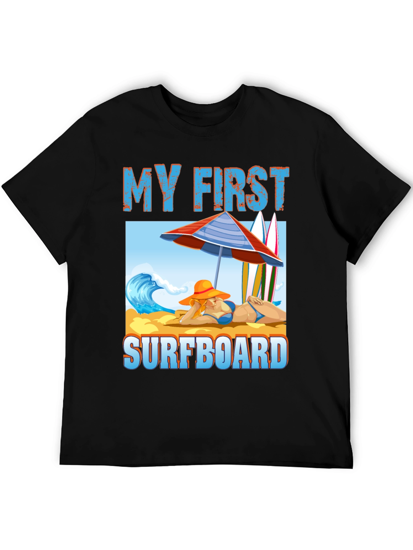 My First Surfboard Graphic Tee - Summer Beach Vibes