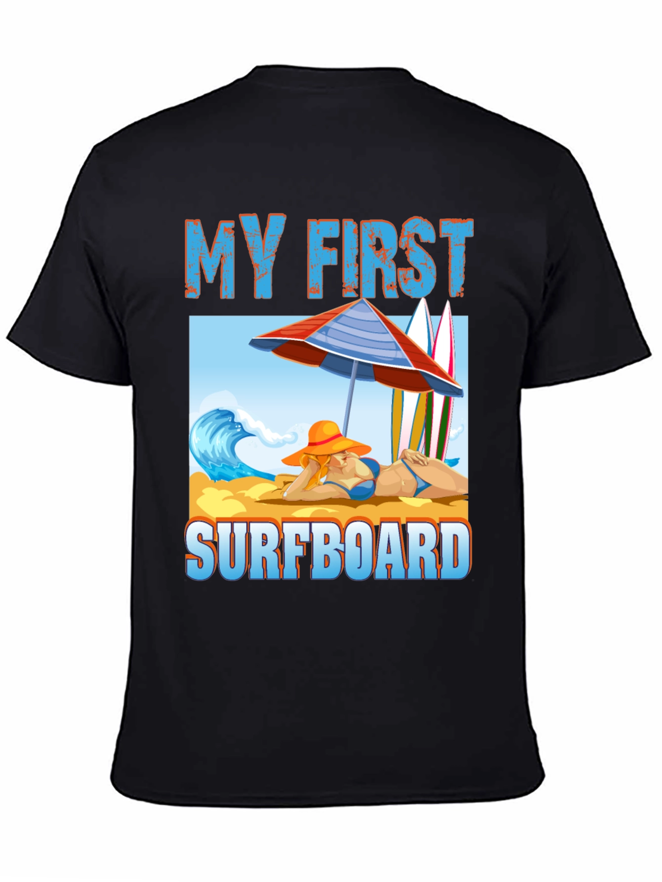 My First Surfboard Graphic Tee - Summer Beach Vibes