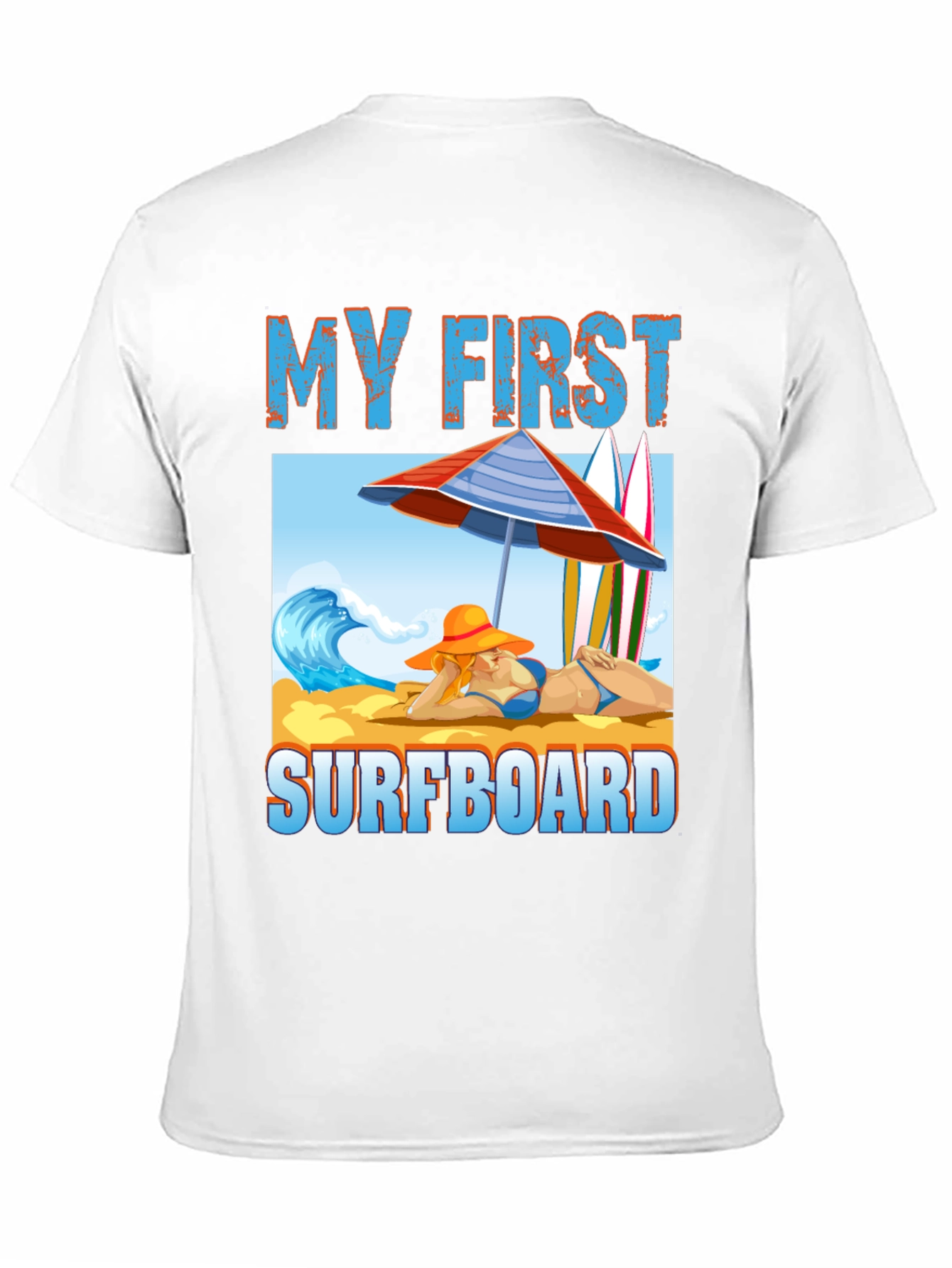 My First Surfboard Graphic Tee - Summer Beach Vibes