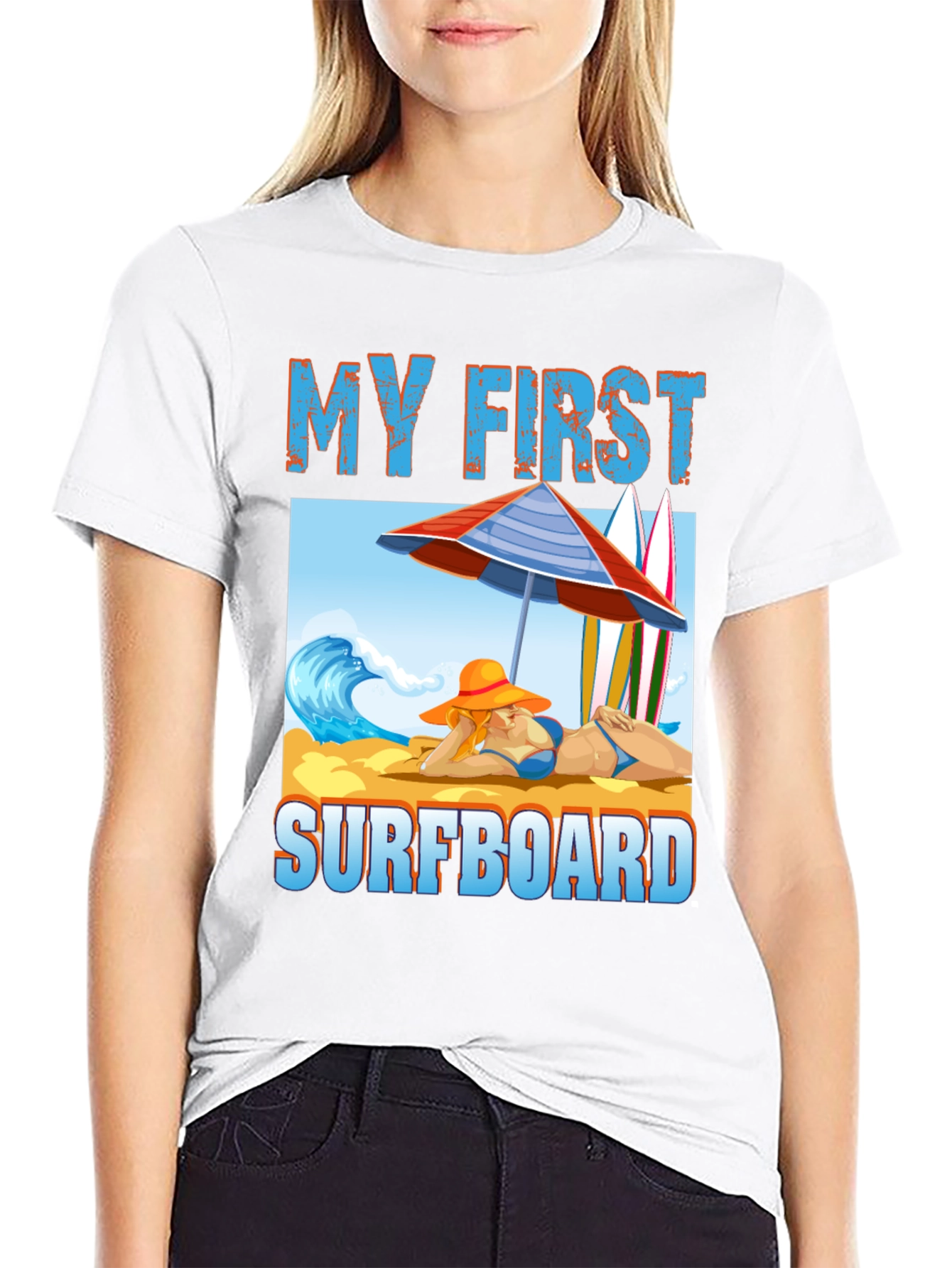 My First Surfboard Graphic Tee - Summer Beach Vibes