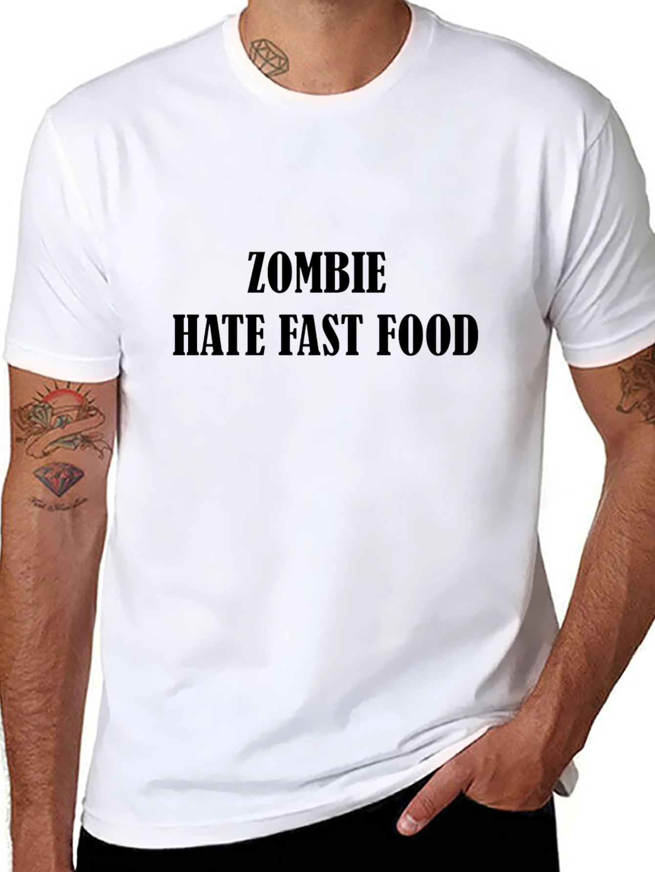 Zombie Hate Fast Food Graphic Tee