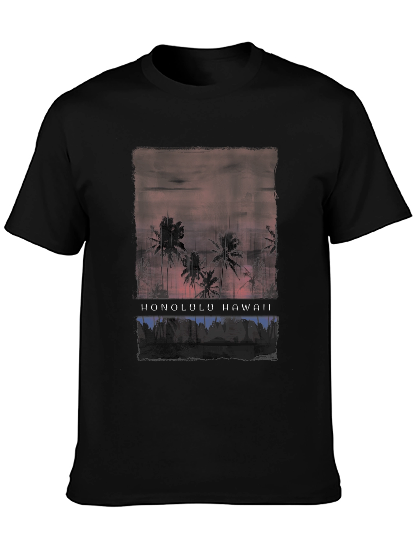 Honolulu Hawaii Palm Tree Graphic T-Shirt