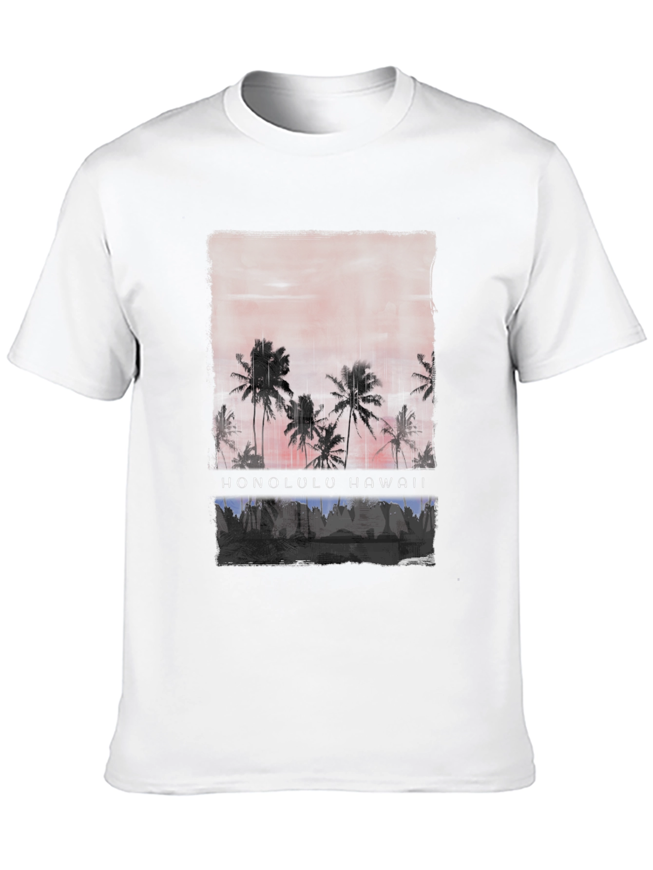Honolulu Hawaii Palm Tree Graphic T-Shirt