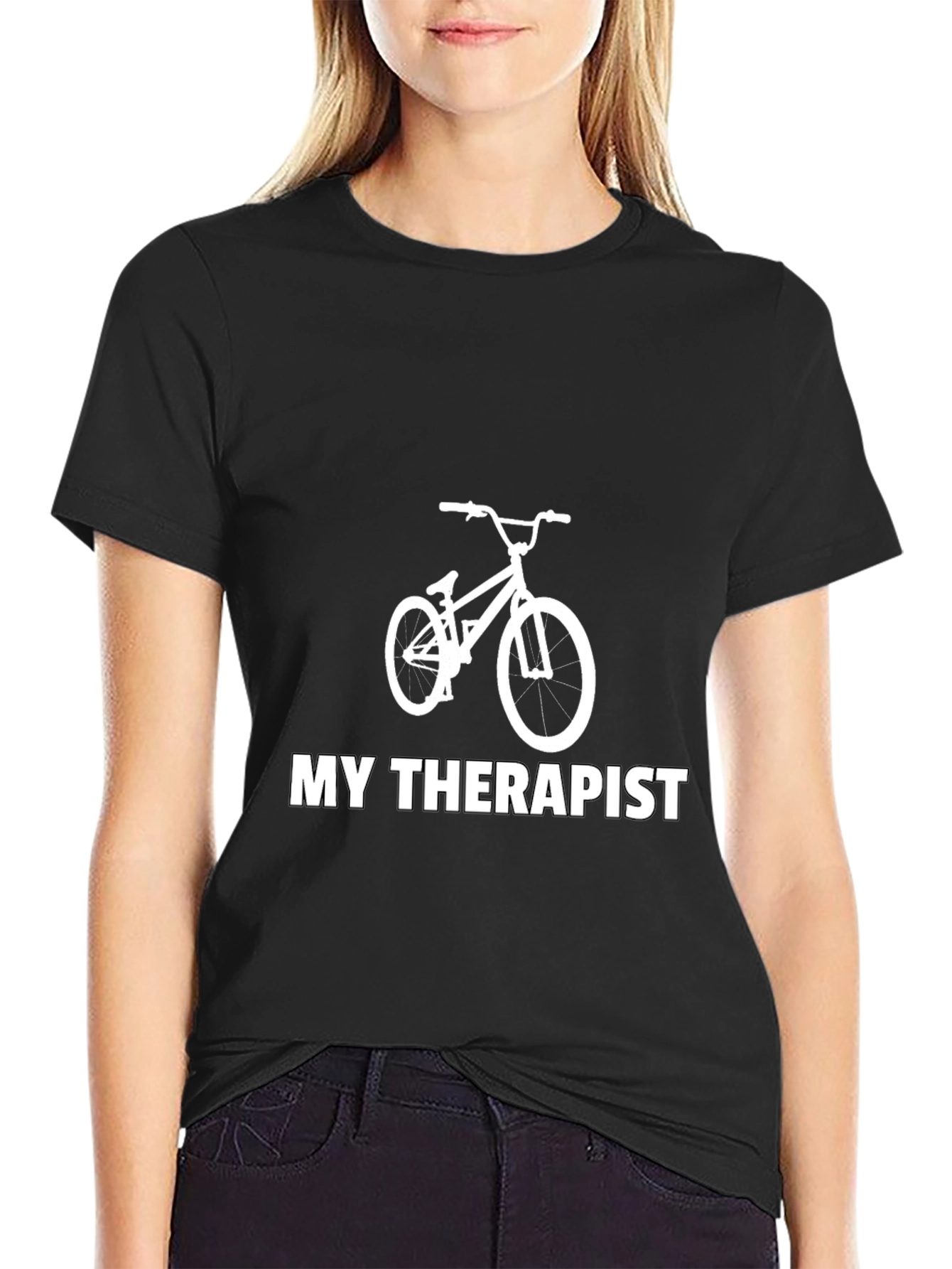 My Therapist is a Bike T-Shirt - Black