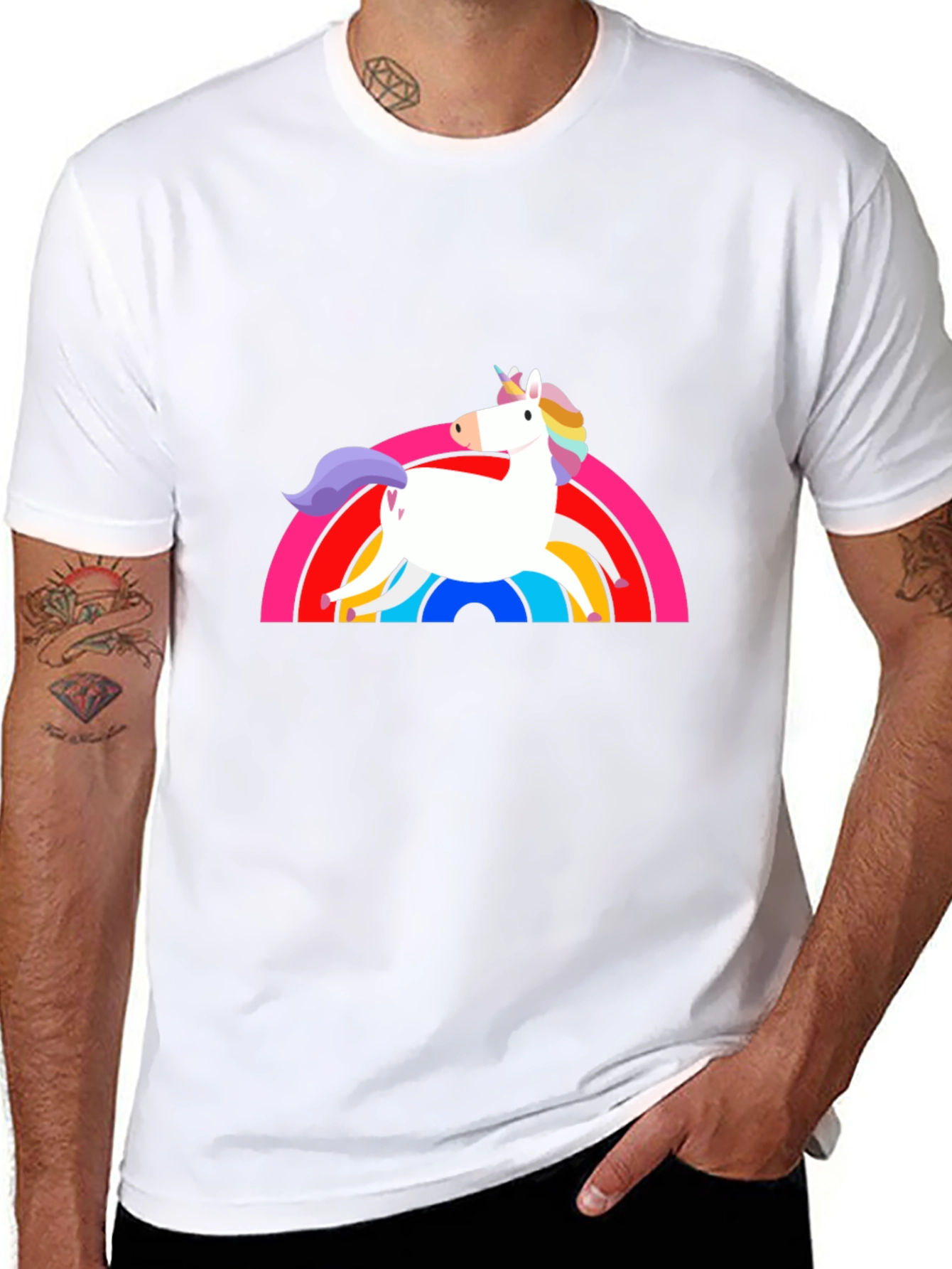 Unicorn Rainbow Graphic T-Shirt