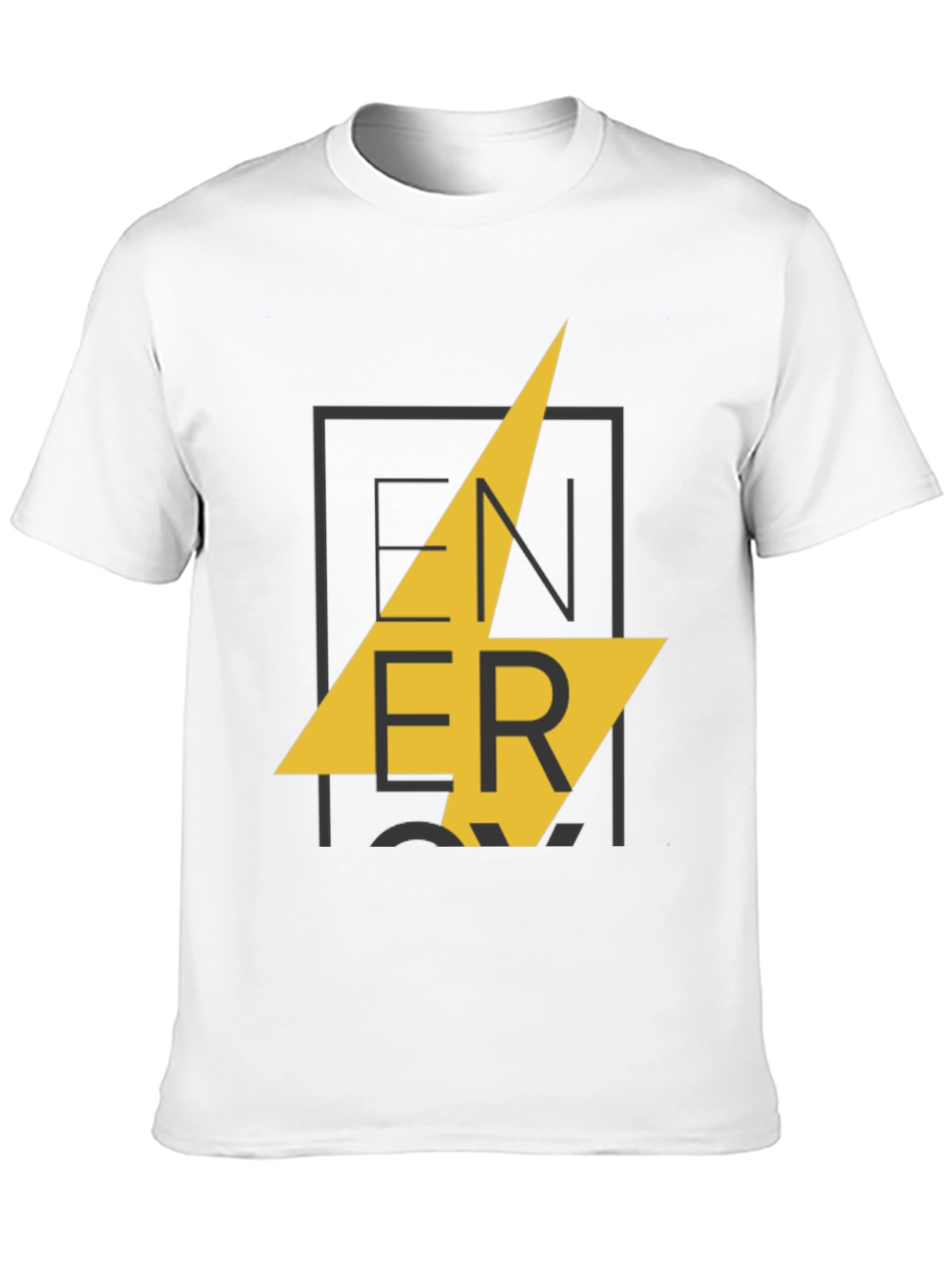 Mens Black ENERGY Graphic Print T-Shirt