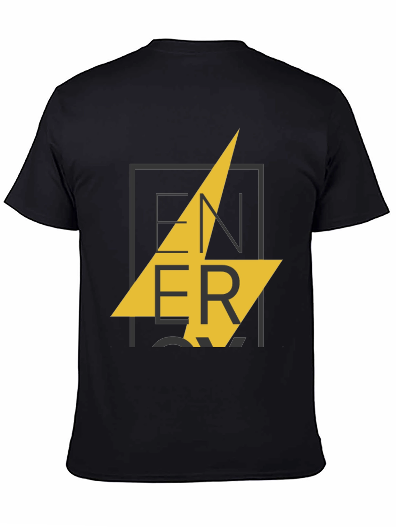 Mens Black ENERGY Graphic Print T-Shirt