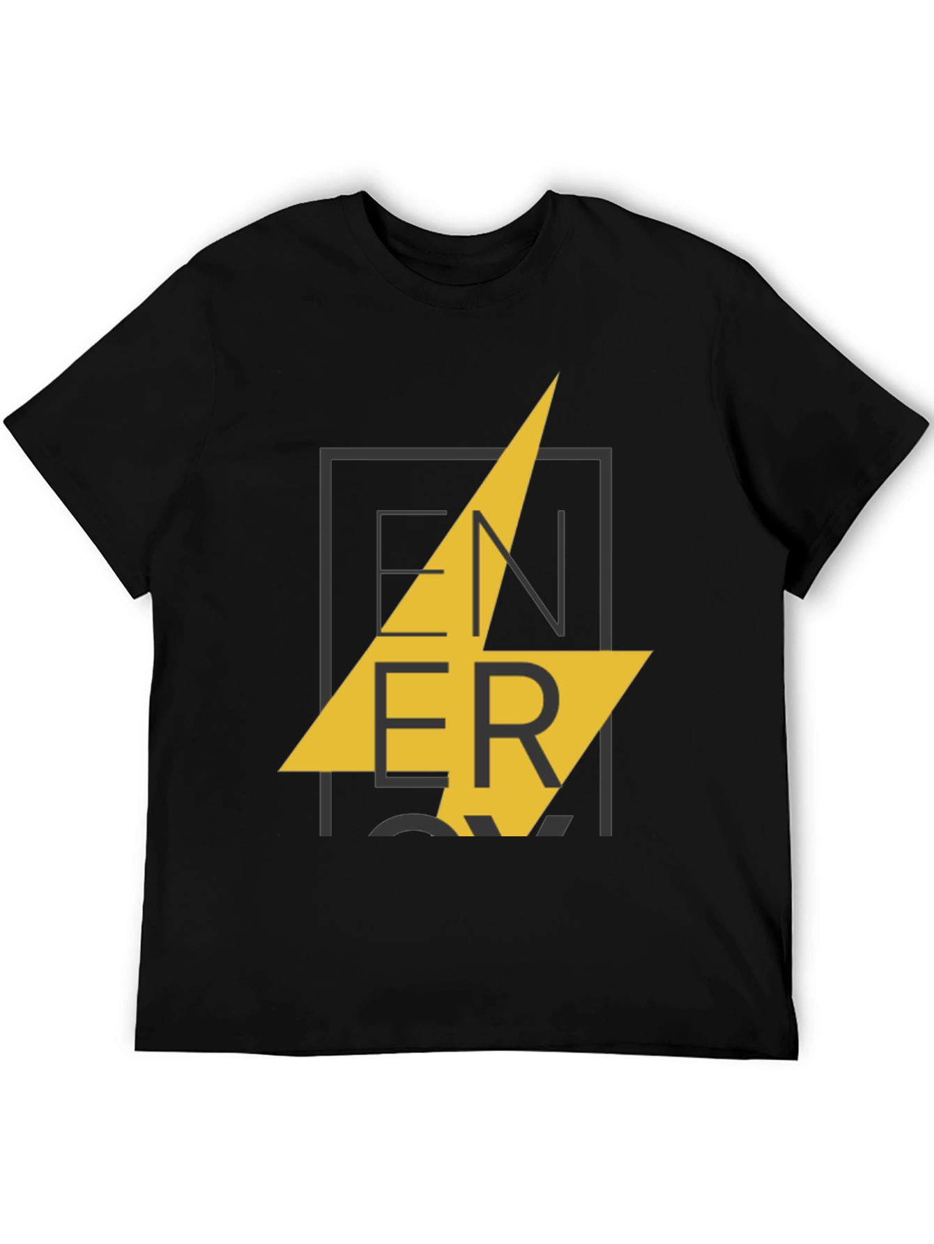 Mens Black ENERGY Graphic Print T-Shirt