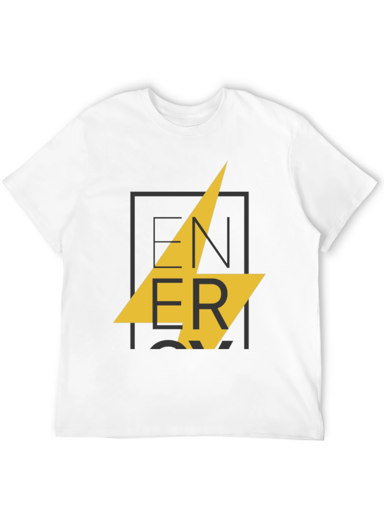 Mens Black ENERGY Graphic Print T-Shirt