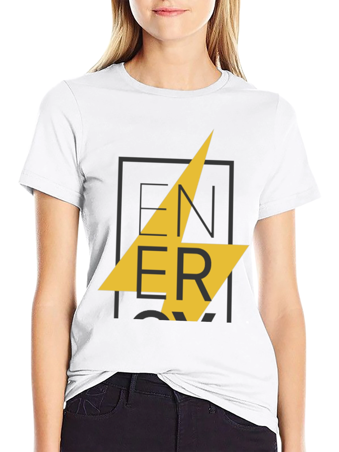 Mens Black ENERGY Graphic Print T-Shirt