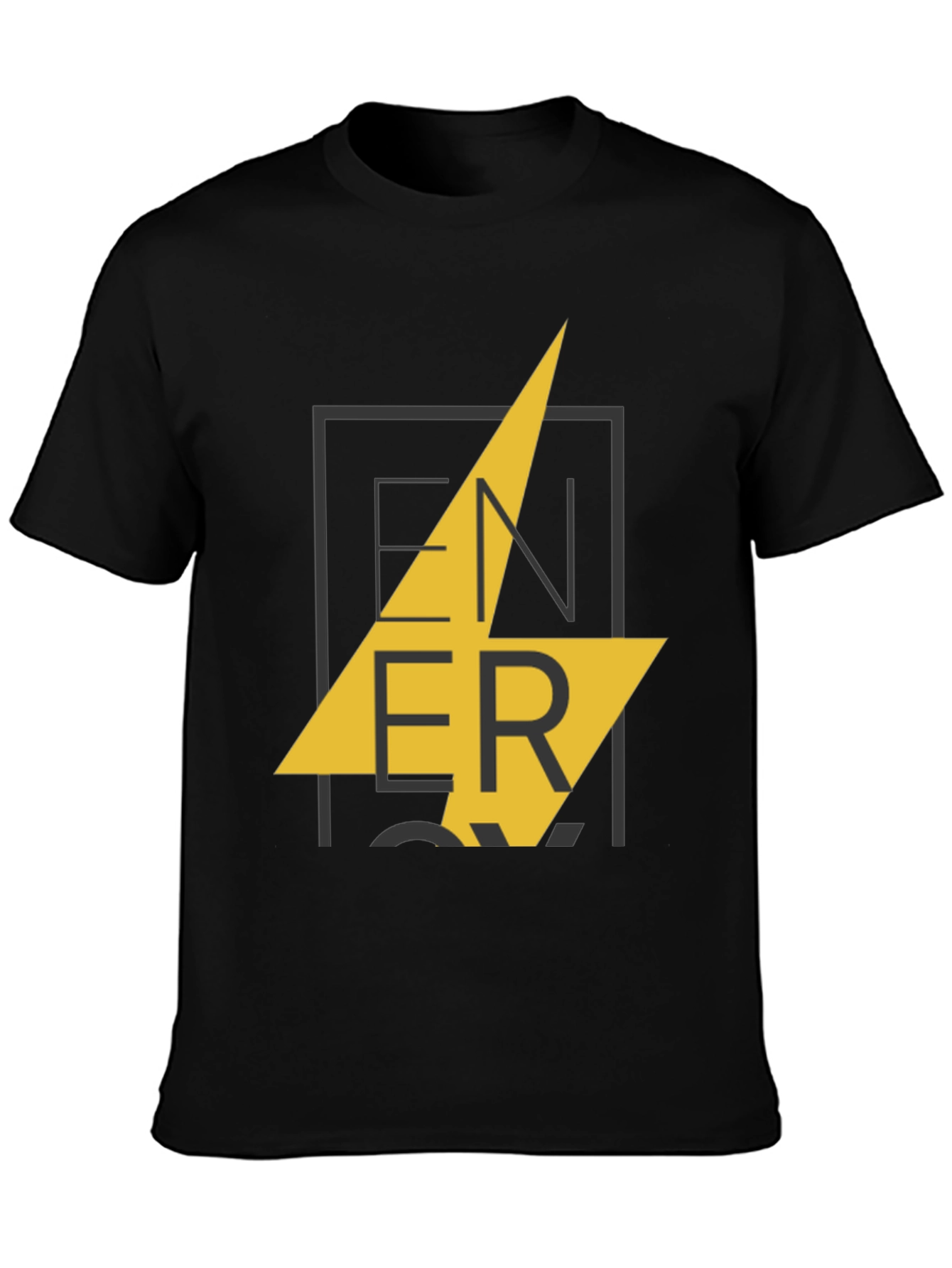 Mens Black ENERGY Graphic Print T-Shirt
