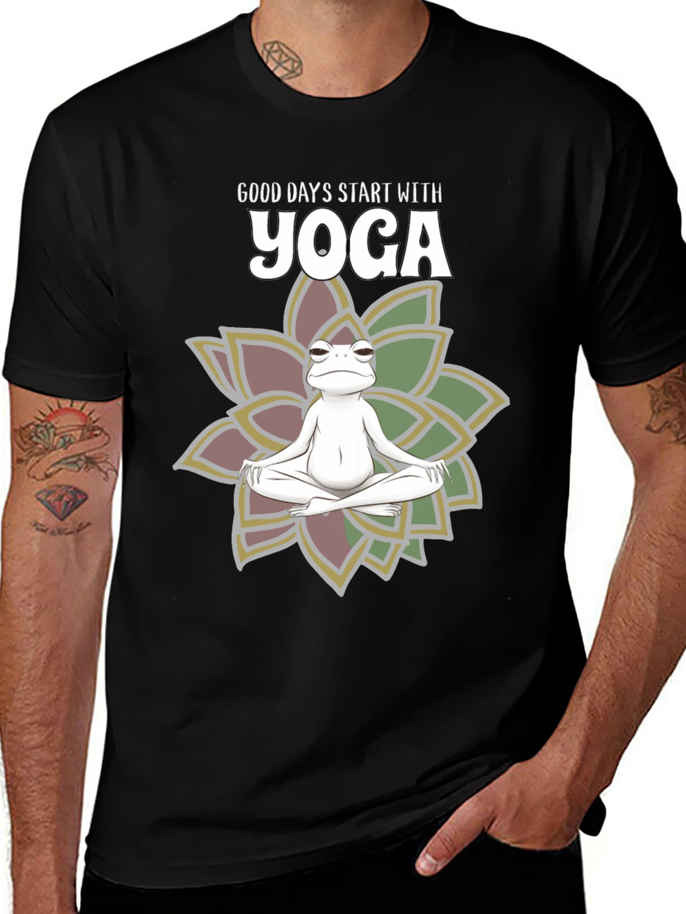 Yoga Frog T-Shirt - Good Days Start With Yoga