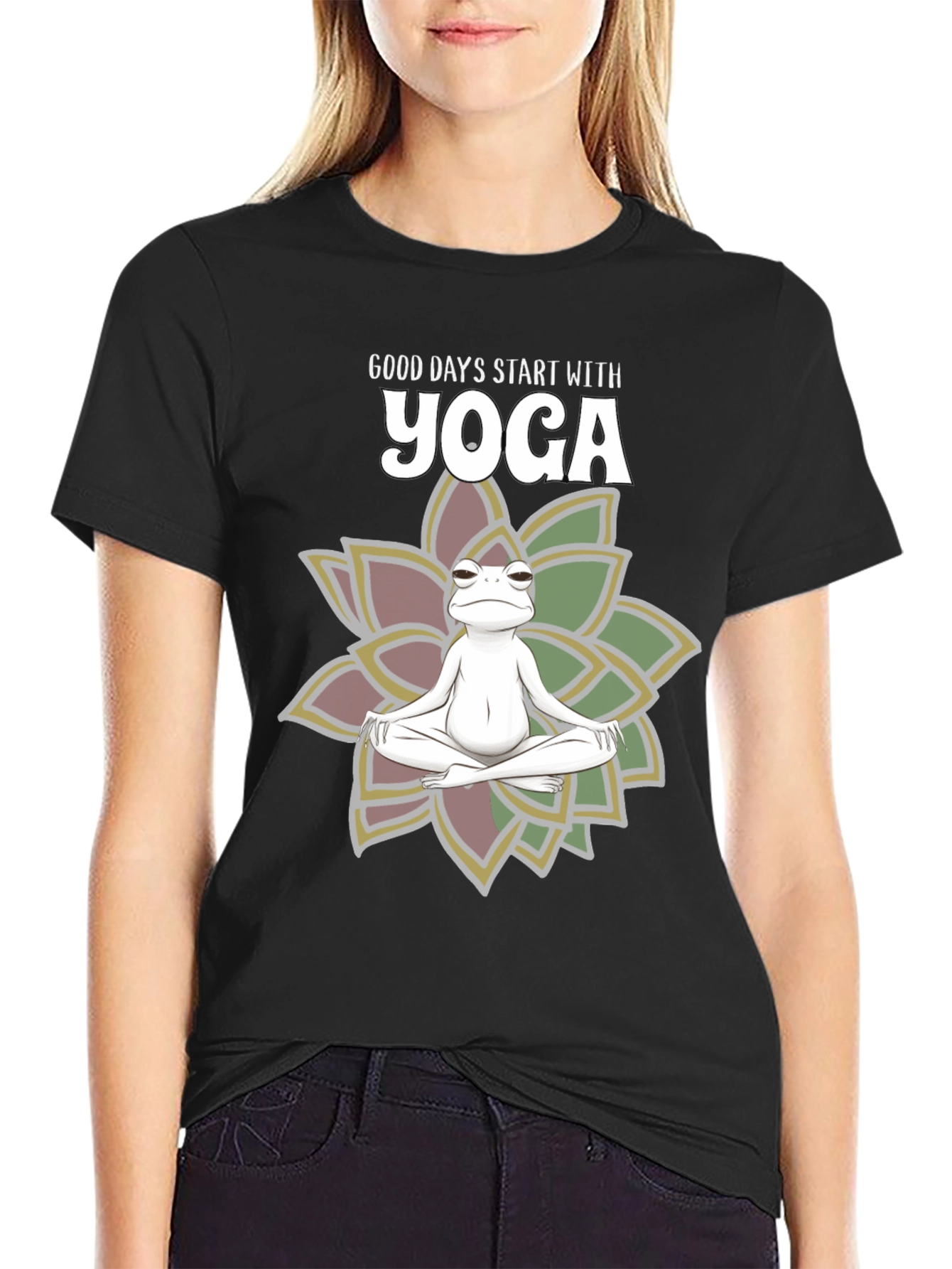 Yoga Frog T-Shirt - Good Days Start With Yoga
