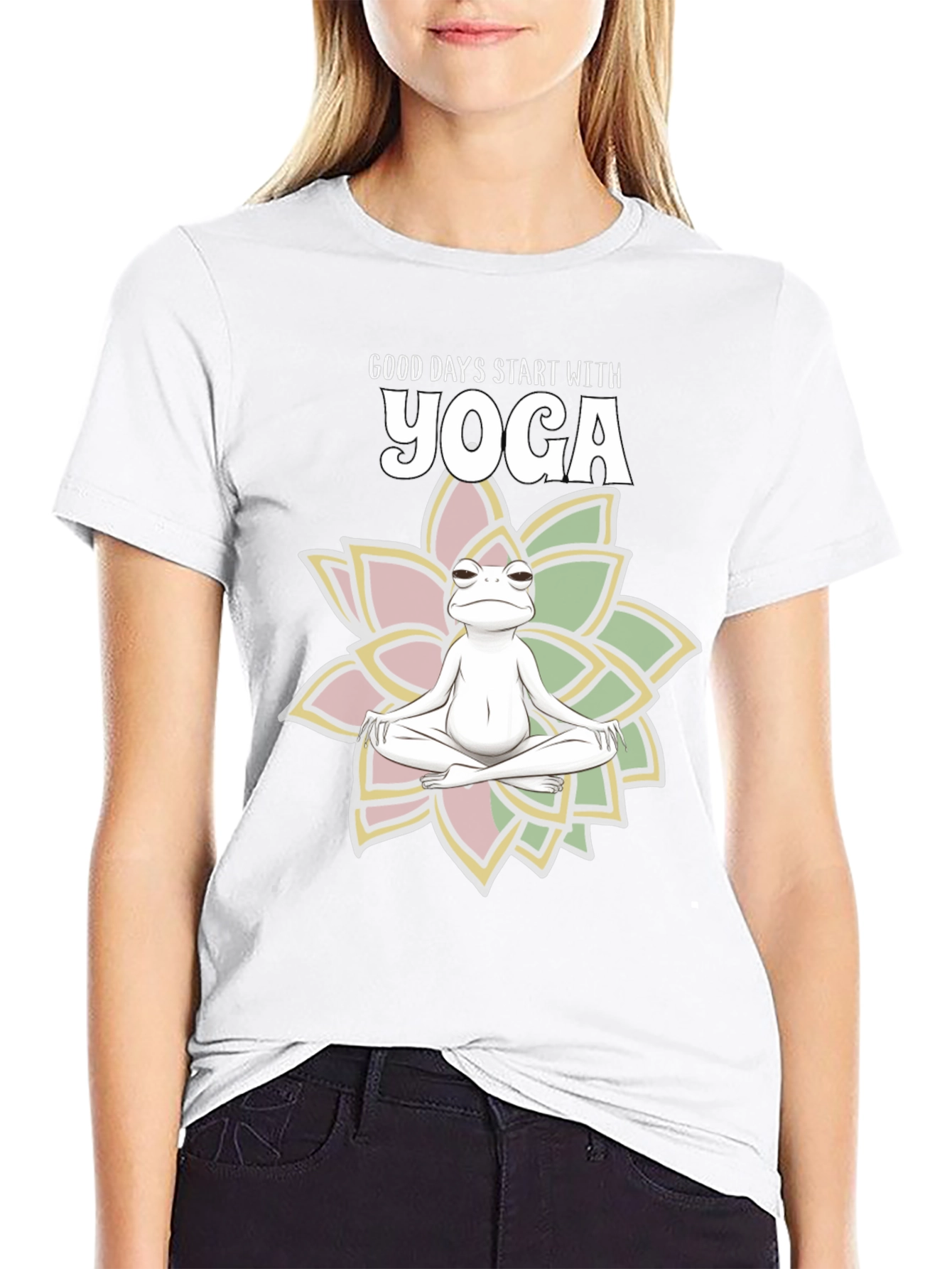 Yoga Frog T-Shirt - Good Days Start With Yoga