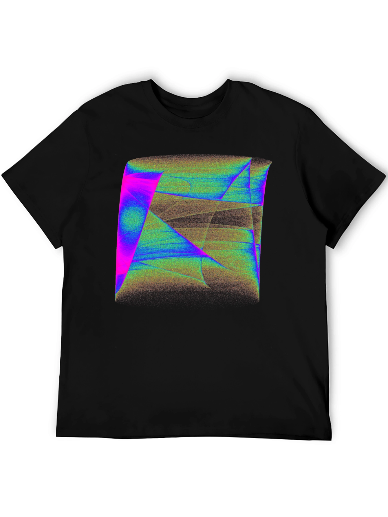 Abstract Geometric Art Mens Black T-Shirt